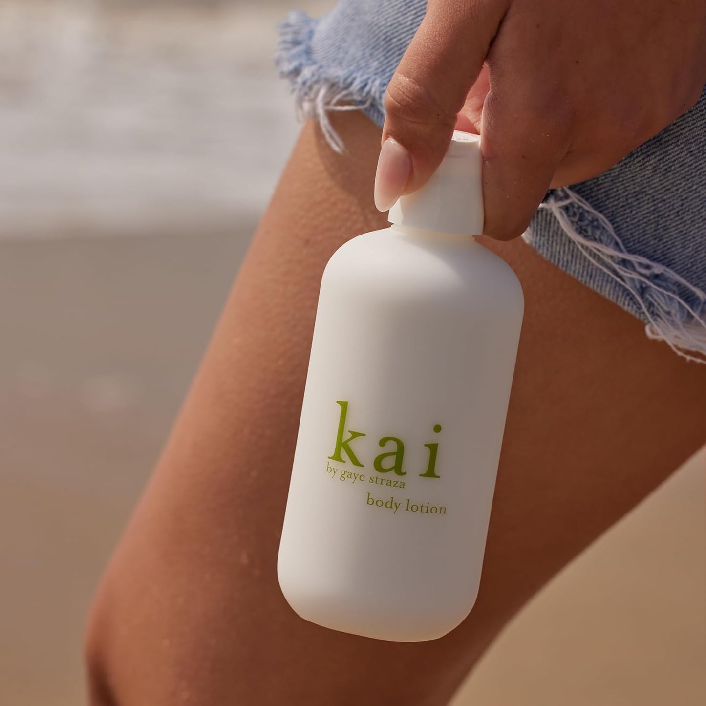 kai body lotion - a nourishing shea butter body lotion scented with fresh & light gardenia wrapped in white exotics, 8 oz | supple, glowing skin, vegan, clean. inspired by memories of Hawaii