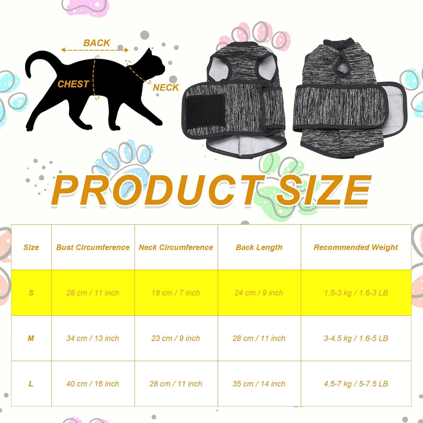 Dog Anxiety Calming Hoodie, Breathable Dog Anxiety Jacket Vest Coat Adjustable Pet Hoodie with Hood, Keep Pet Calm, S, (Dark Gray), Intended for Thunder/Fireworks/Separation