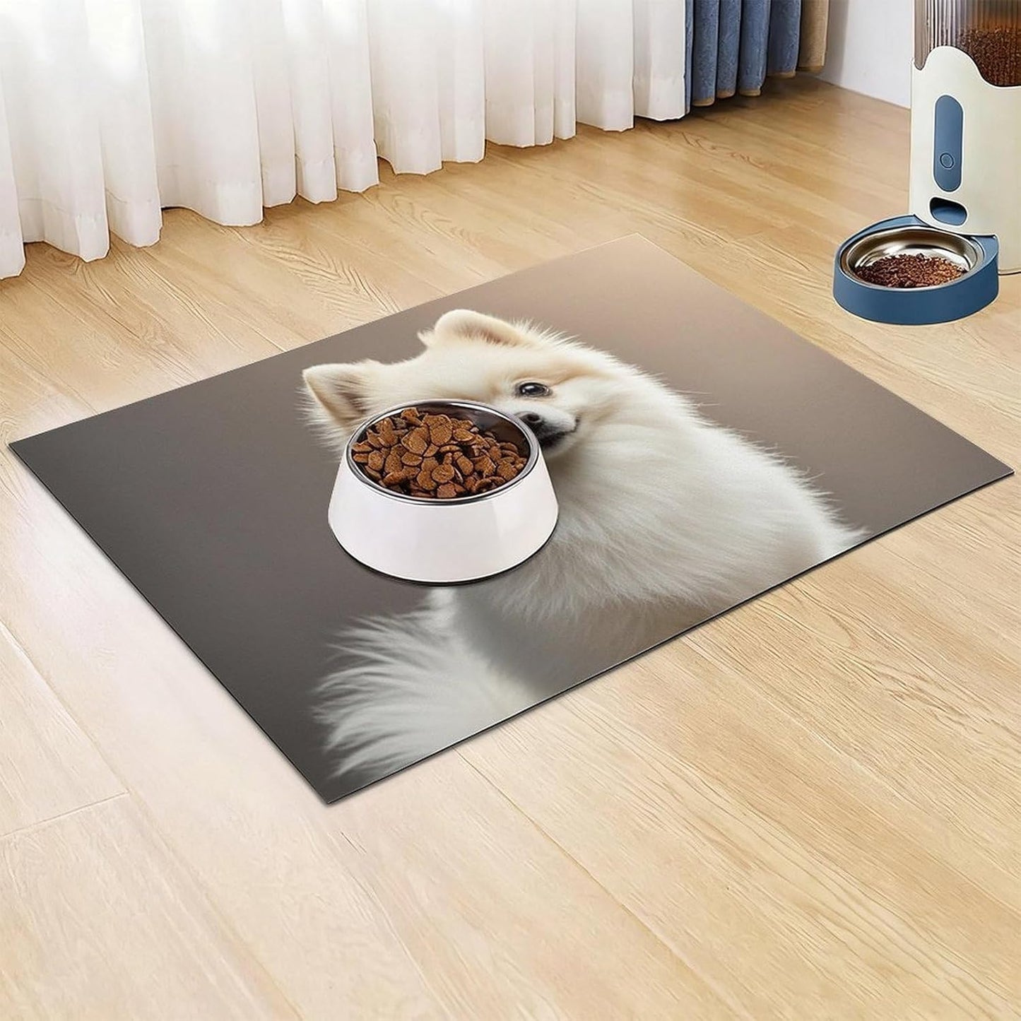 Dog Food Mat Pet Leather Tablecloth Pomeranian Dog Pet Feeding Mat Anti-Slip Dog Bowl Mats Absorbent Pet Placemats for Dogs Protect Floor Dogs Pad for Food and Water