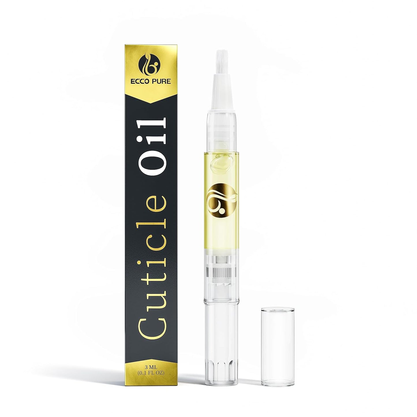 Cuticle Oil Pen - Nail Cuticle Protector - Professional Manicure and Pedicure Set Accessory - Acrylic Nail Art Accessory - Strengthener and Softener - Contains Vitamin E