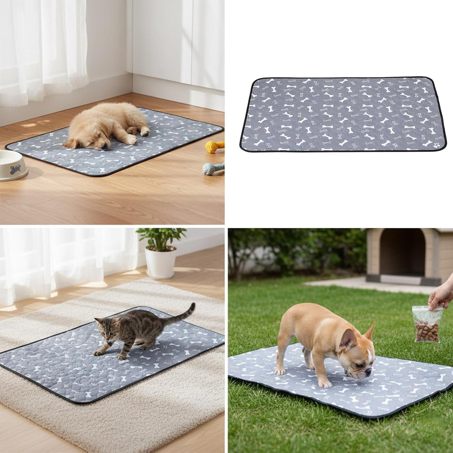 Quick Absorbing Pet Urine Mat Floor Protectors Polyester Pad Machine Washable Design Portable for Outdoor Absorbent Pet Training Pad
