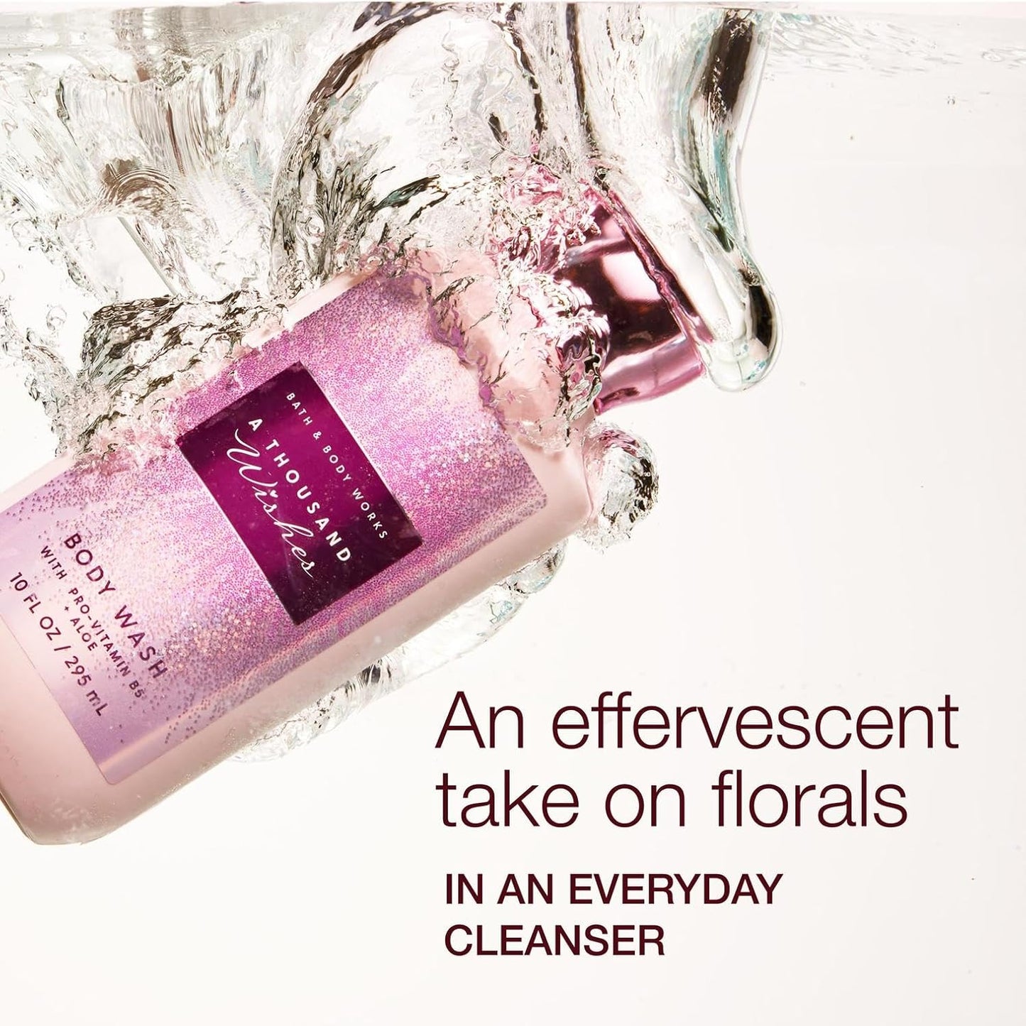 Bath & Body Works A Thousand Wishes Body Wash, Nourishing Cleanser with Pro-Vitamin B5 & Aloe, Prosecco & Peony Scent, Gentle for Daily Use, 10 fl oz - 2 Pack