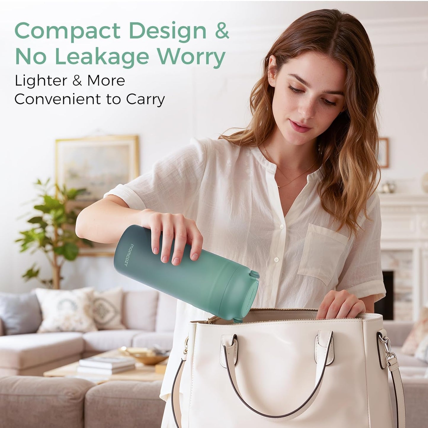 Momcozy Portable Breast Milk Cooler for Travel, 24H Ice-Free Cooling Breastmilk Storage Bottles Container, 12 Ounces Leak Proof Outdoor Small Freezer, Baby Breastfeeding Essential for New Moms