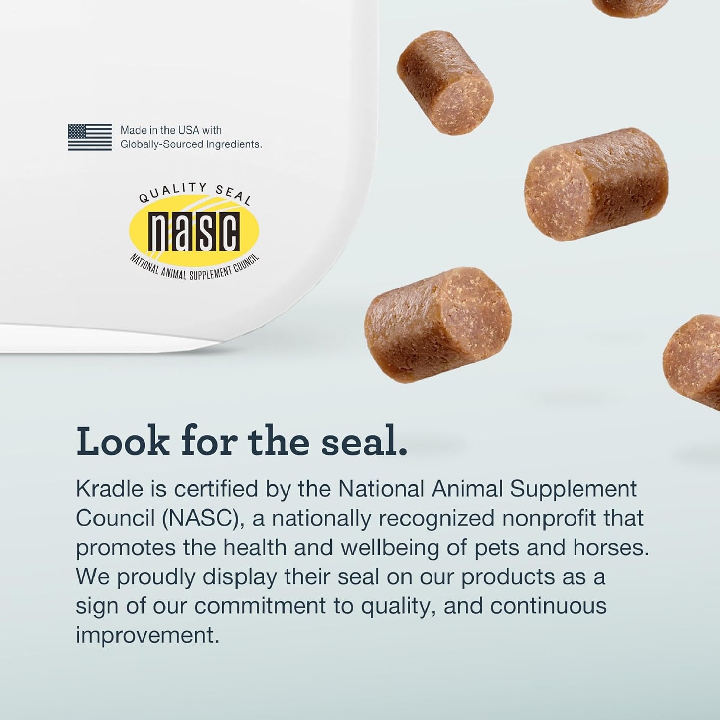 Kradle Calming Chews for Dogs - Anxiety and Stress Support - L-Theanine Ashwagandha GABA - Calming Supplement for Relaxation and Stress - Chicken Flavor- 150 Non-Drowsy Chews