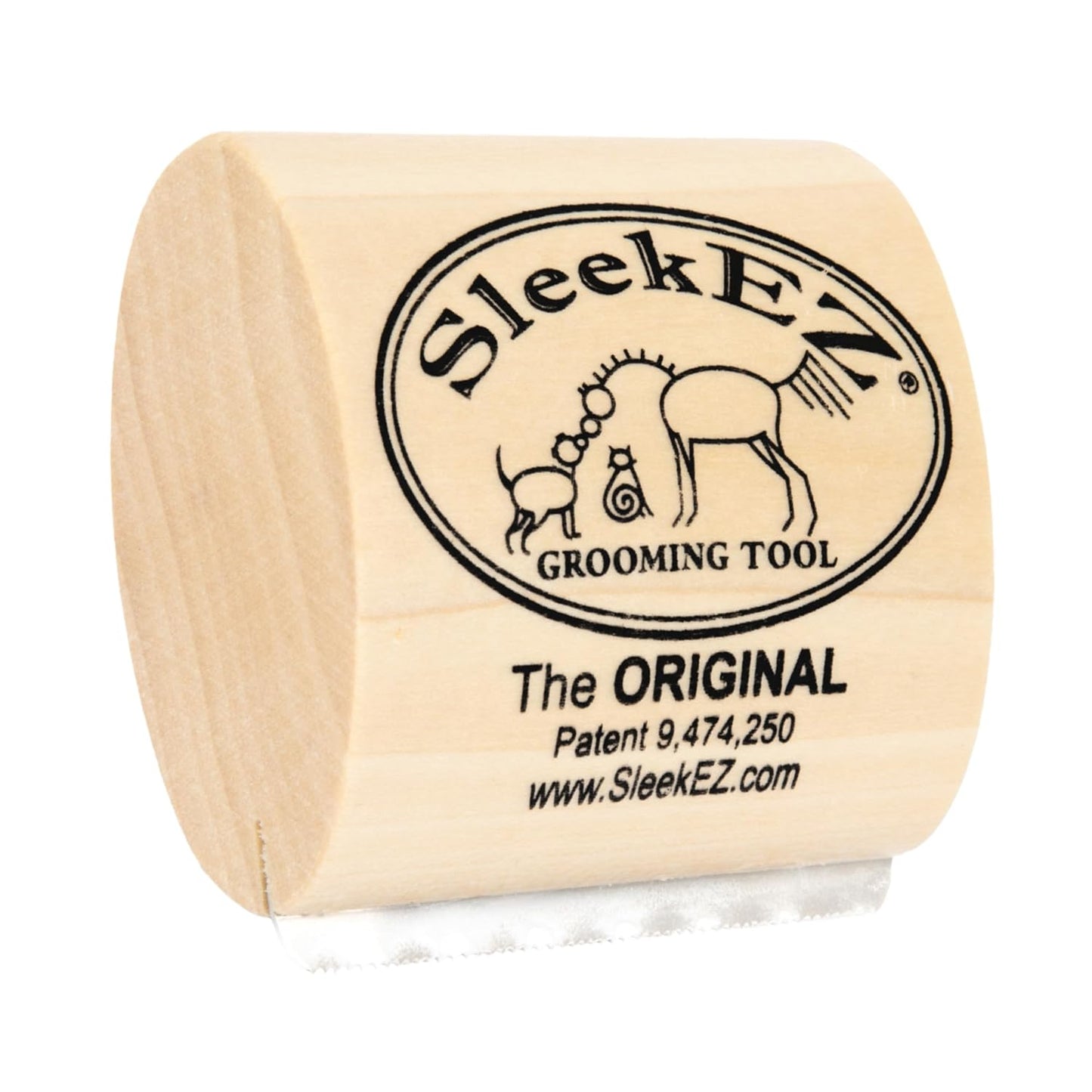 SleekEZ Cat Brush for Shedding & Cat Brushes for Indoor Cats | Pet Brush for Cats | Grooming Tool | Works for Short & Long Haired Pets | Great for All Fur Types | Made in USA | 2.5 inch