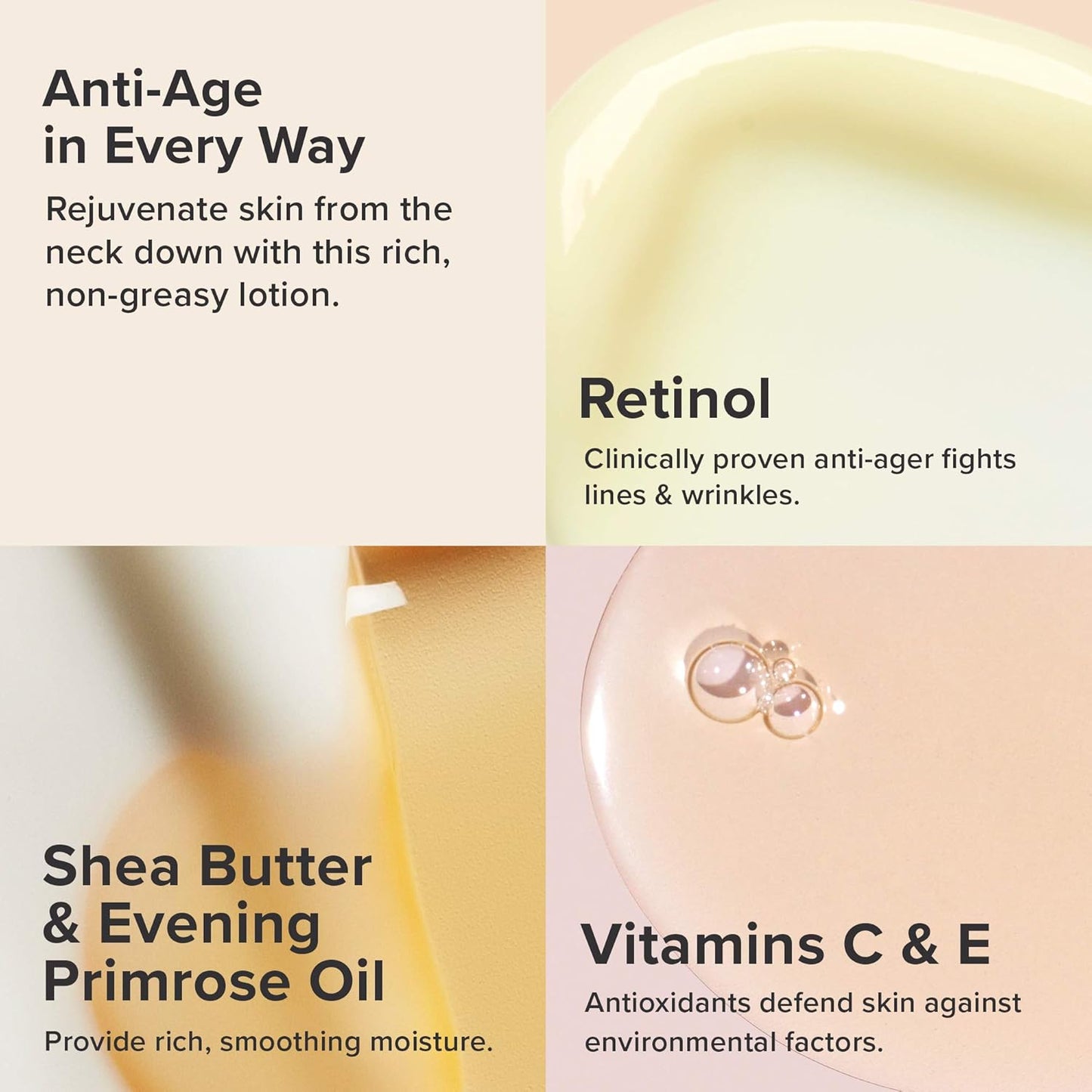 Paula's Choice Retinol Skin-Smoothing Body Lotion Treatment, Body Cream with Shea Butter, Vitamin C & E Lotion, All Skin Types, Anti-Aging Body Moisturizer, Reduce Dryness, Fragrance-Free, 4oz