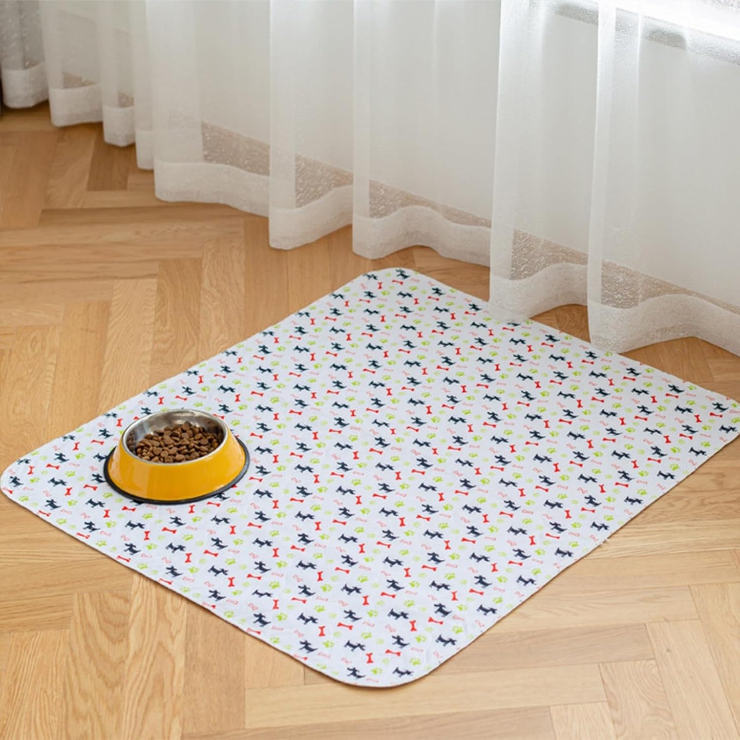 Pee Pads - Pet Training Mat, Fast Absorbent Layer, Reusable Washable Fabric, Puppy Potty System, Animal Care , Gray Large Leakproof for Cats Home Travel Crate Training