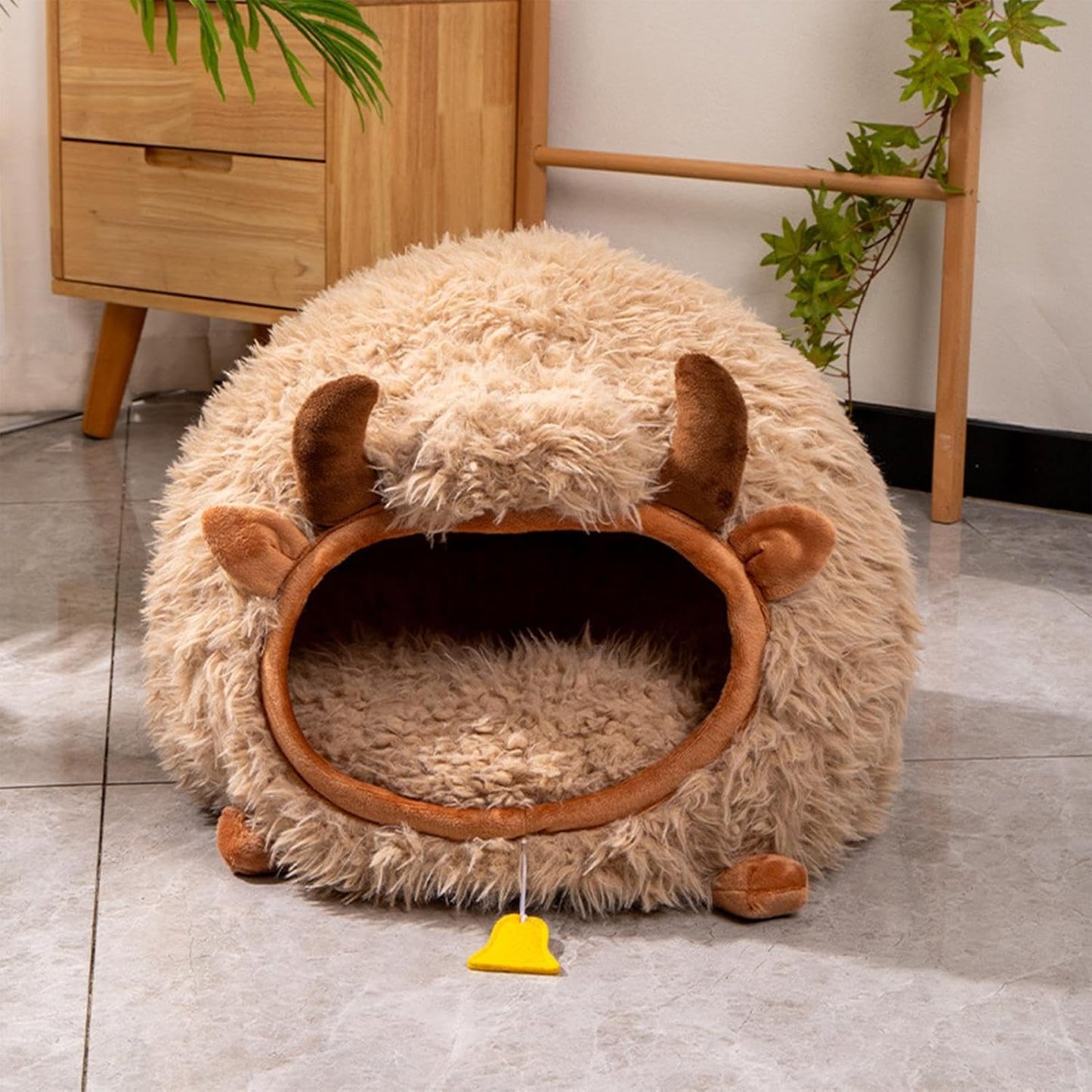 Cat Cave Bed for Indoor Cats, Winter Shaped Cat Cave, Semi Enclosed Indoor Cats Nest, Dog Tent Bed with Cover for Indoors and Outdoor Play, Pet Sleeping Space and Small Dogs