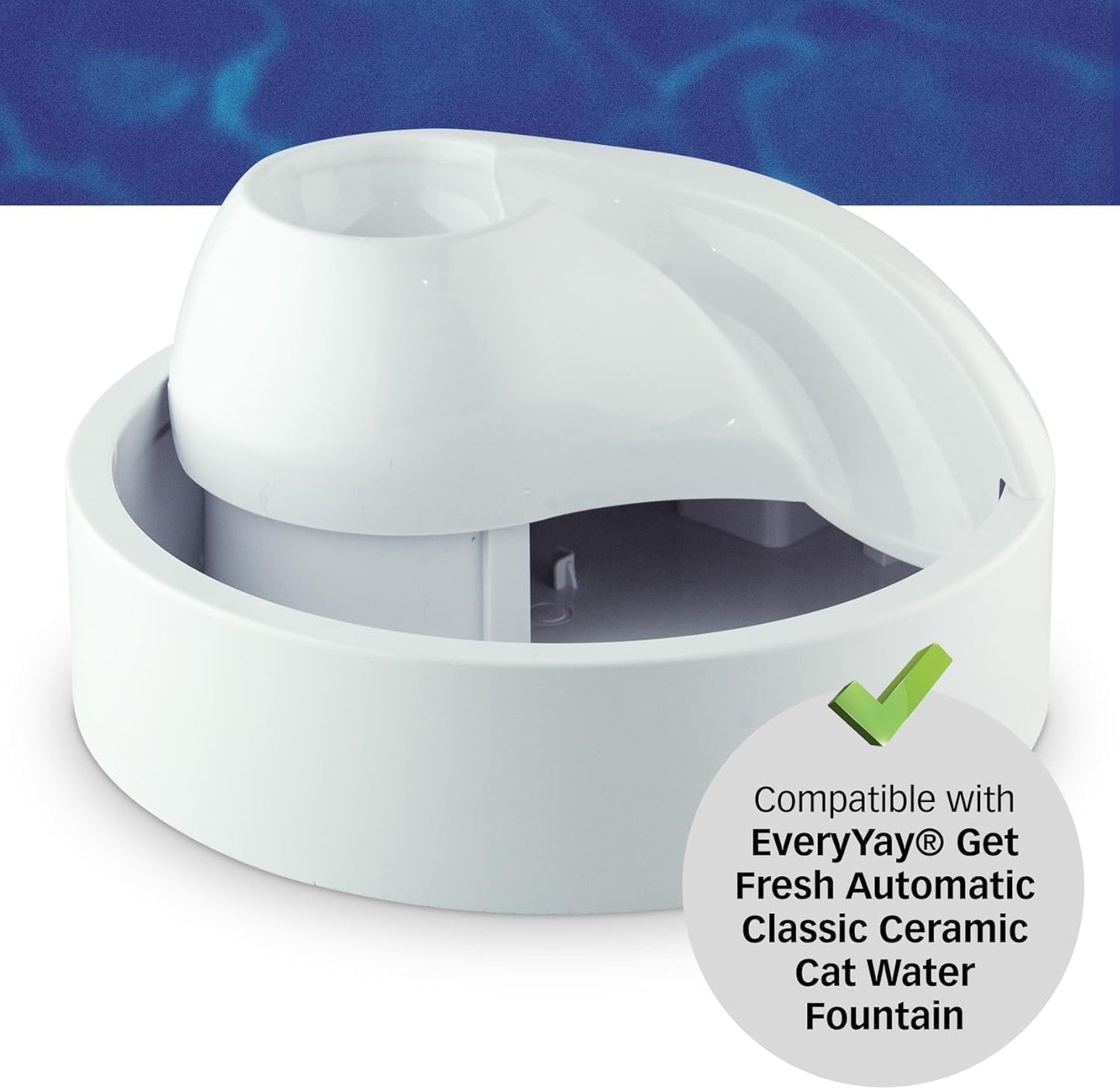 PET STANDARD Replacement Water Filter Compatible With EveryYay® Get Fresh Automatic Classic Ceramic Cat Fountain, Pack of 12