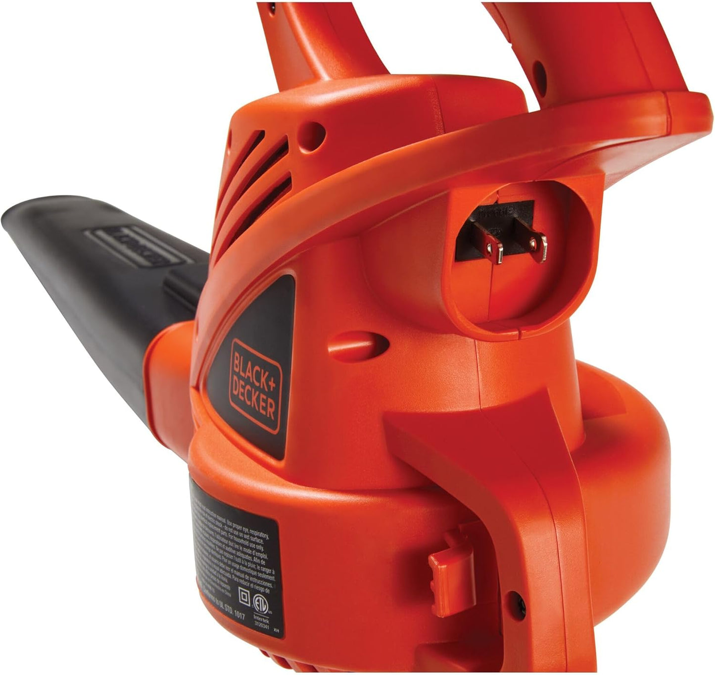 BLACK+DECKER Electric Leaf Blower, Handheld Blowers for Lawn Care, Lightweight, 180 MPH 180 CFM, 7-Amp, Corded (LB700)
