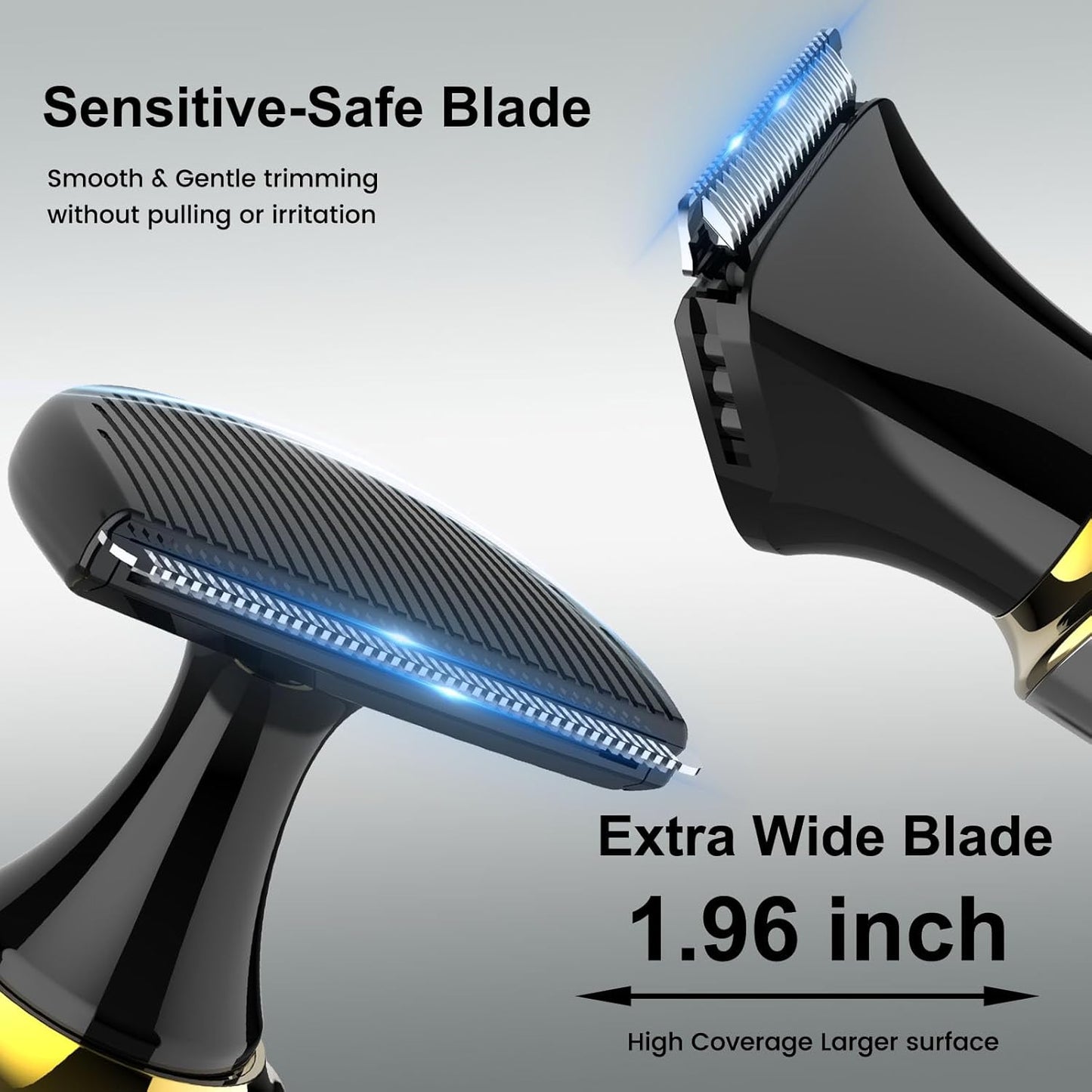 Electric Mens Back Shaver Body Trimmer Hair Groomer 4 in 1 Kit with Extendable Auxiliary Arm Waterproof Facial,Chin,Arm,Back,Pubic Hair Trimmer Grooming Set