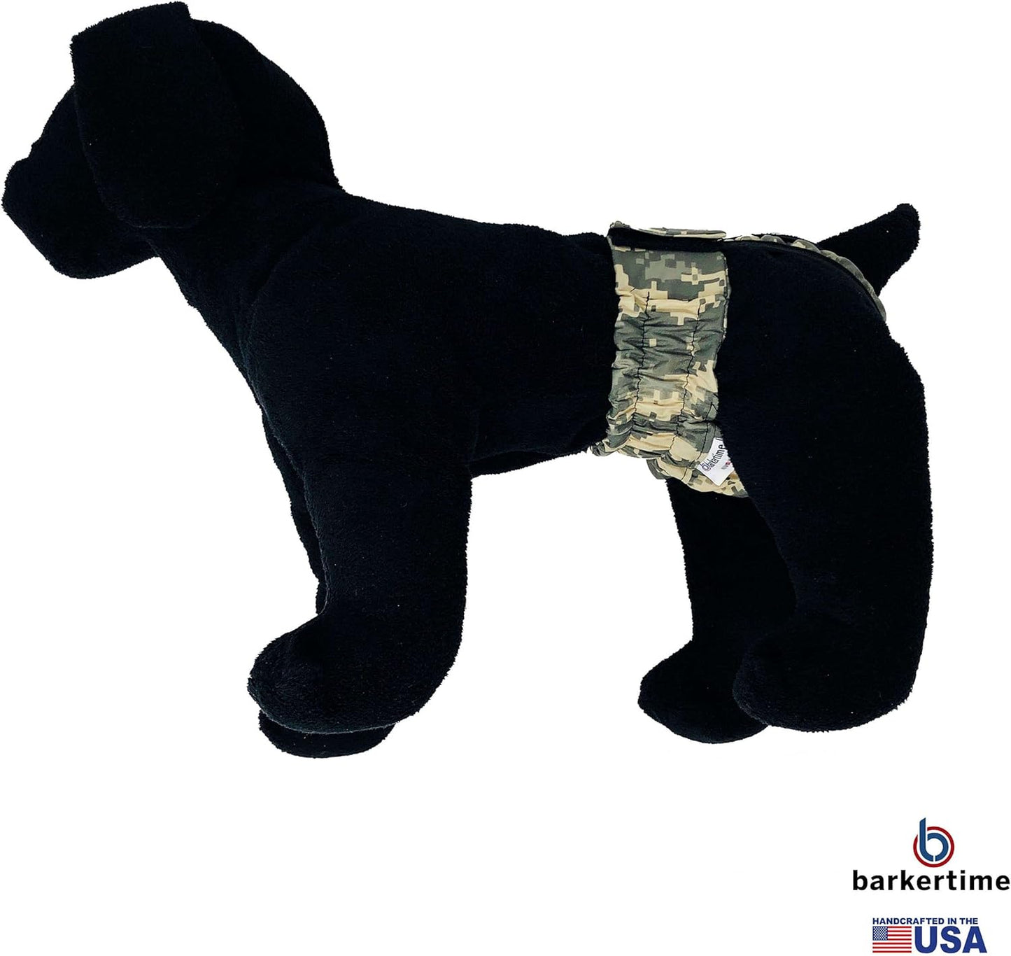 Dog Diaper Made in USA - Digital Camo Waterproof Washable Dog Diaper Pull-up, S for Incontinence, Housetraining and Female Dogs in Heat - Allows for Defecating Outside