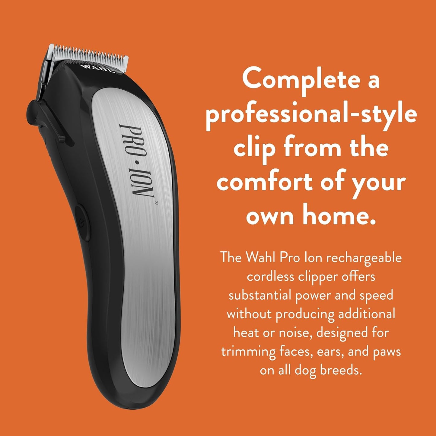 Wahl Professional Animal Pro Ion Pet, Dog & Cat Cordless Clipper Kit (#9705) - Cat, Dog & Pet Grooming Kit - Great Pet Grooming Clippers for First-Time Groomers - with 2 Hour Run Time