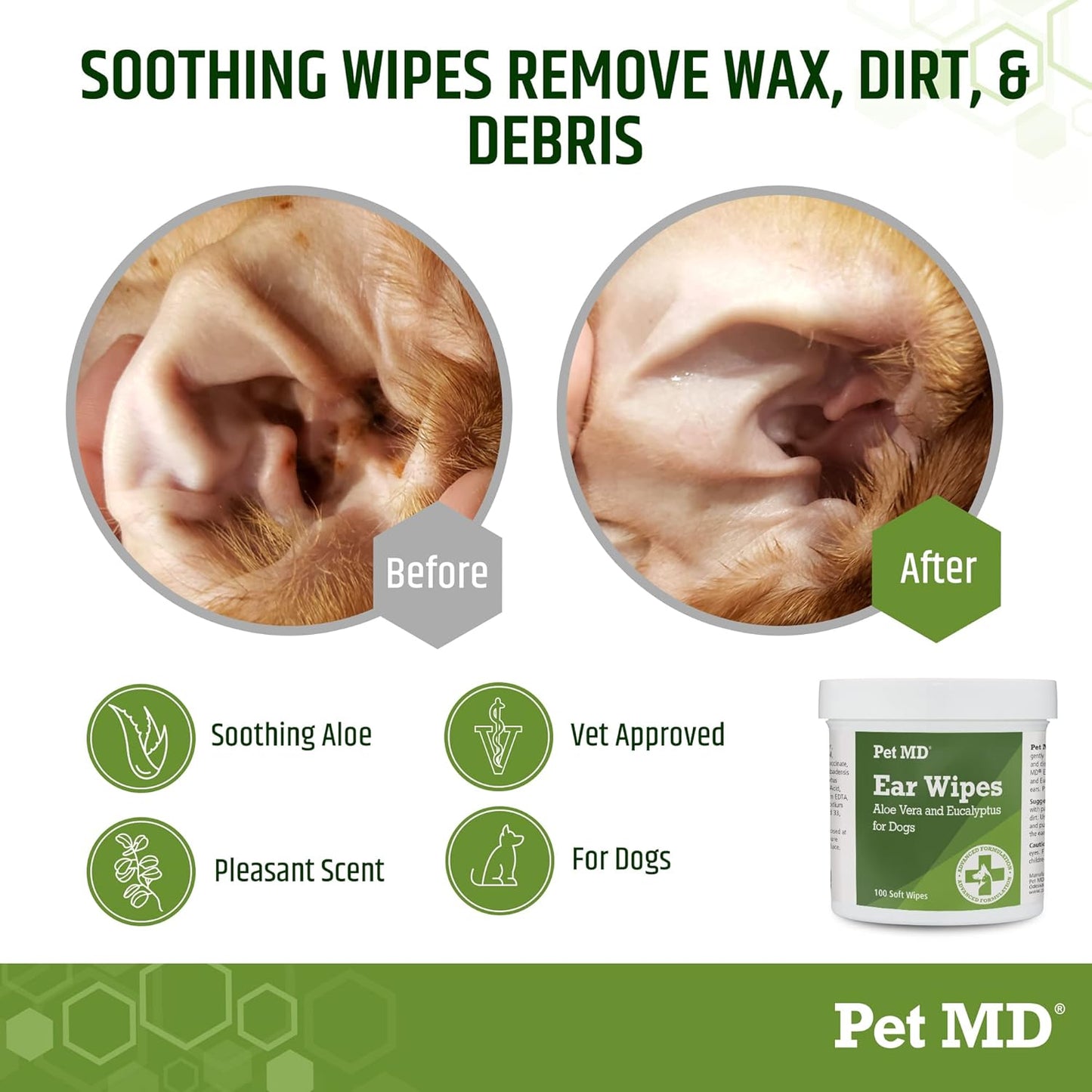 Pet MD Ear Wipes and Salmon Omega Bites