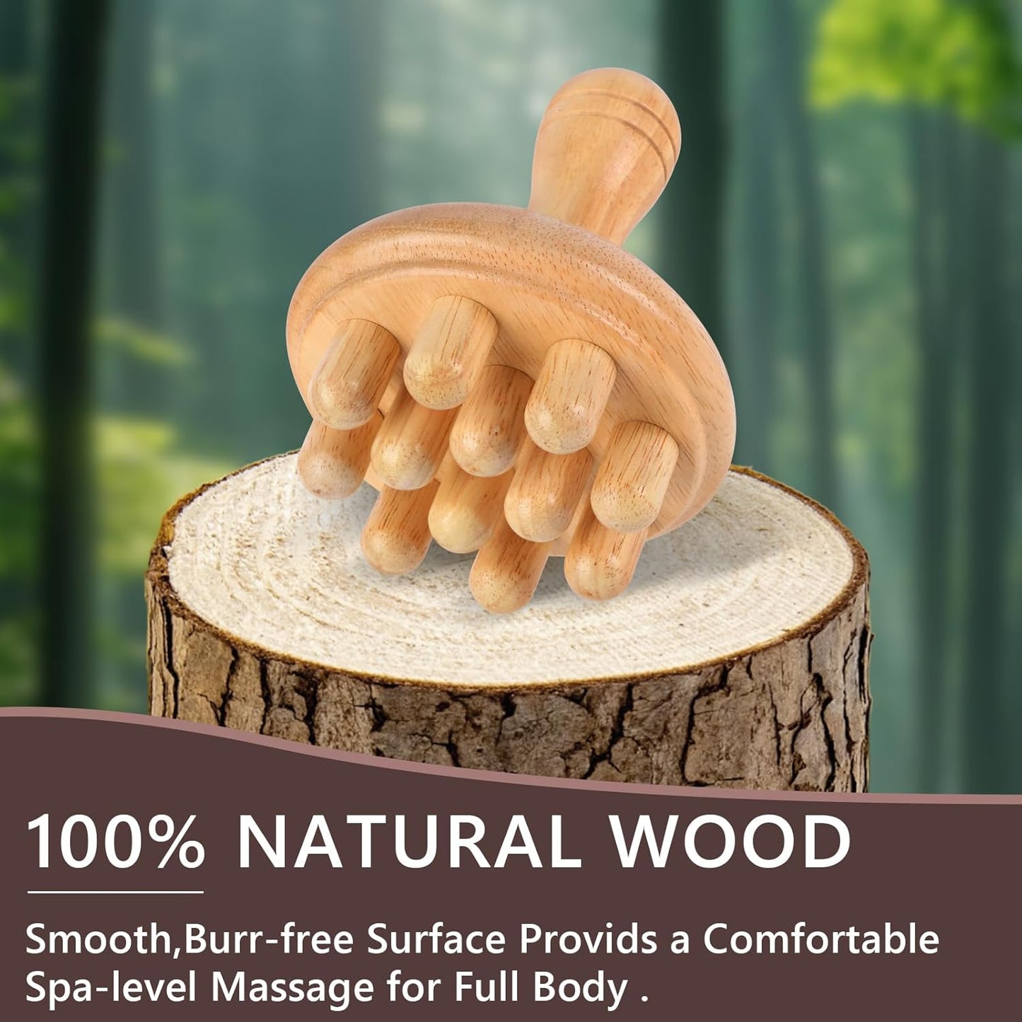 Wood Therapy Massage Tools, Anti Cellulite Massager Body Scraping Lymphatic Drainage Massager,Trigger Point Wood Therapy Gua Sha Tool for Body Sculpting,Back, Legs, Full Body Use