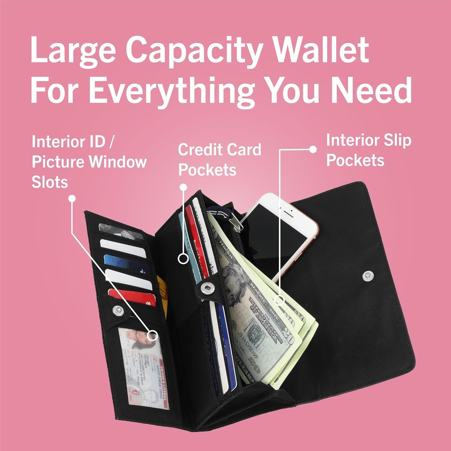 Nautica womens The Perfect Carry All Money Manager Wallet Organizer with RFID Blocking Wallet | Organizer, with RFID Blocking