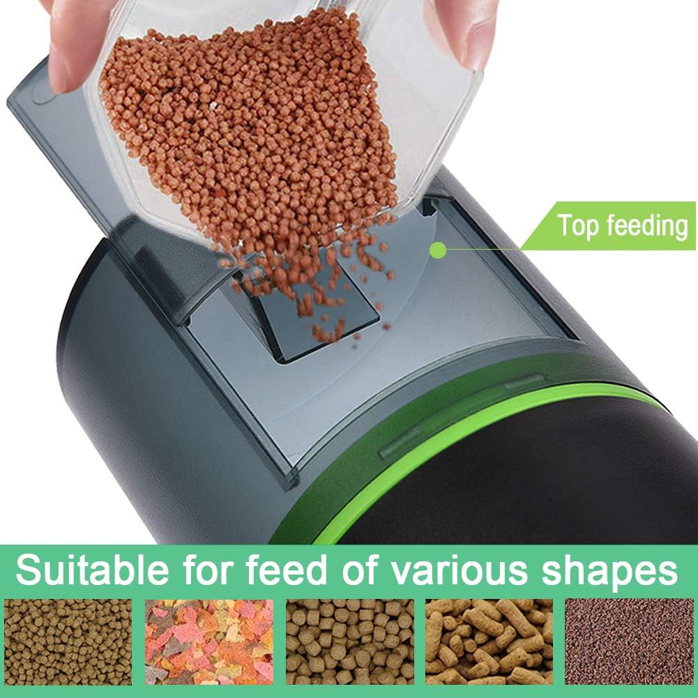 Automatic Fish Feeders - Digital Auto Aquarium Feeder with USB Rechargeable Timer and Fish Food Dispenser