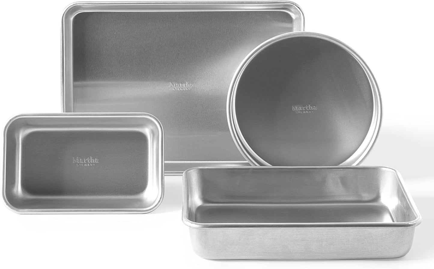 Martha Stewart 4-Piece Non-Stick Aluminum Bakeware Baking Set - Dishwasher Safe