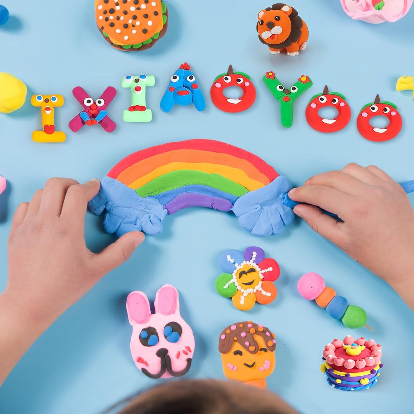 Air Dry Clay, 30 Colors Modeling Clay for Kids, DIY Model Toys with Sculpting Tools, Soft & Non-Sticky, Home Party Favors, Birthday & Christmas Gifts for Age 3-12 Years Old Boys Girls Kids