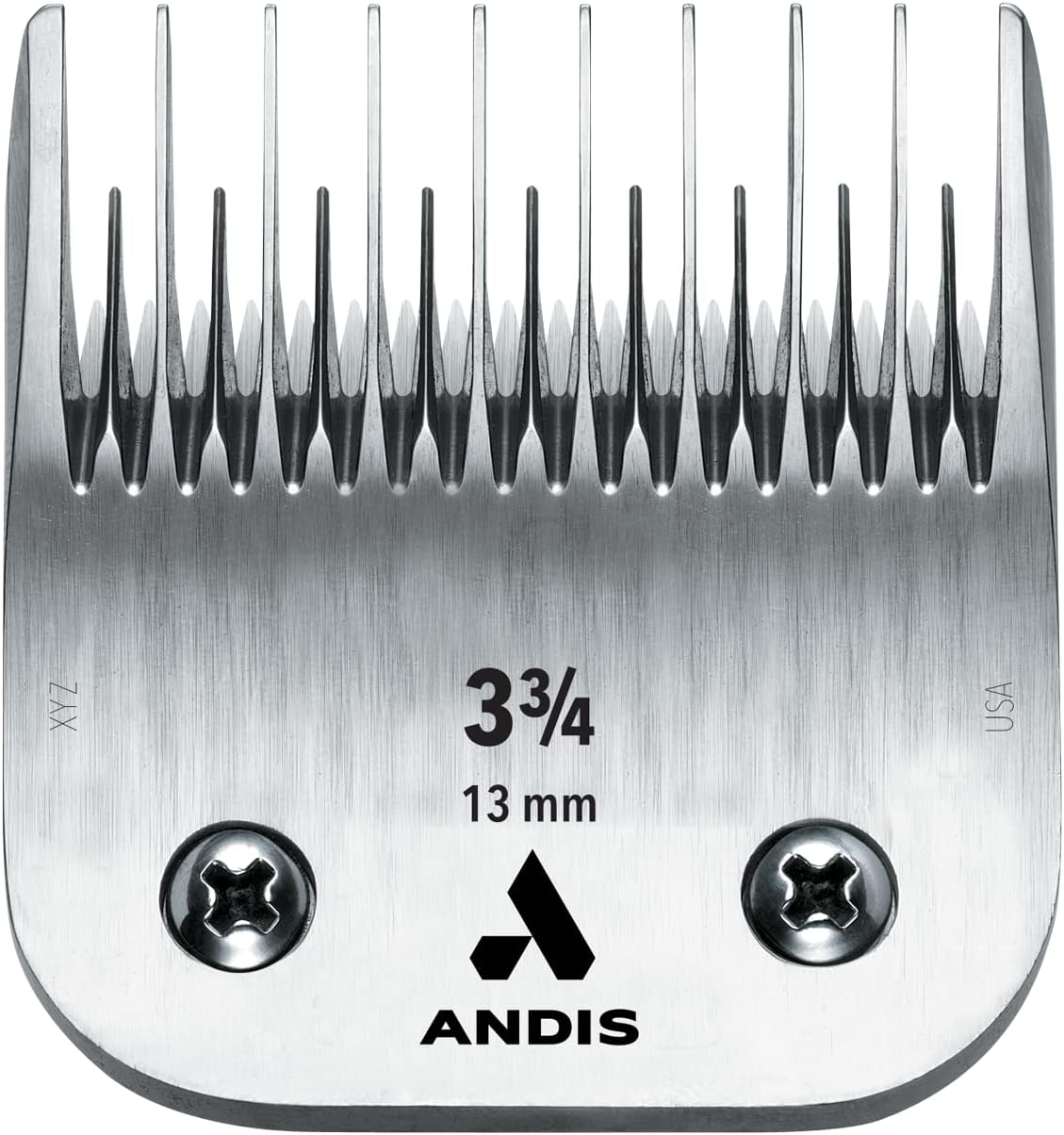 Andis – 64133, Ultra Edge Detachable Dog Clipper Blade – Comprised of Carbon-Infused Steel, Exclusive Hardening Process with 3-3/4-Inch Skip Tooth - for AGC, BDC Series - 1/2-Inch Cut Length, Chrome