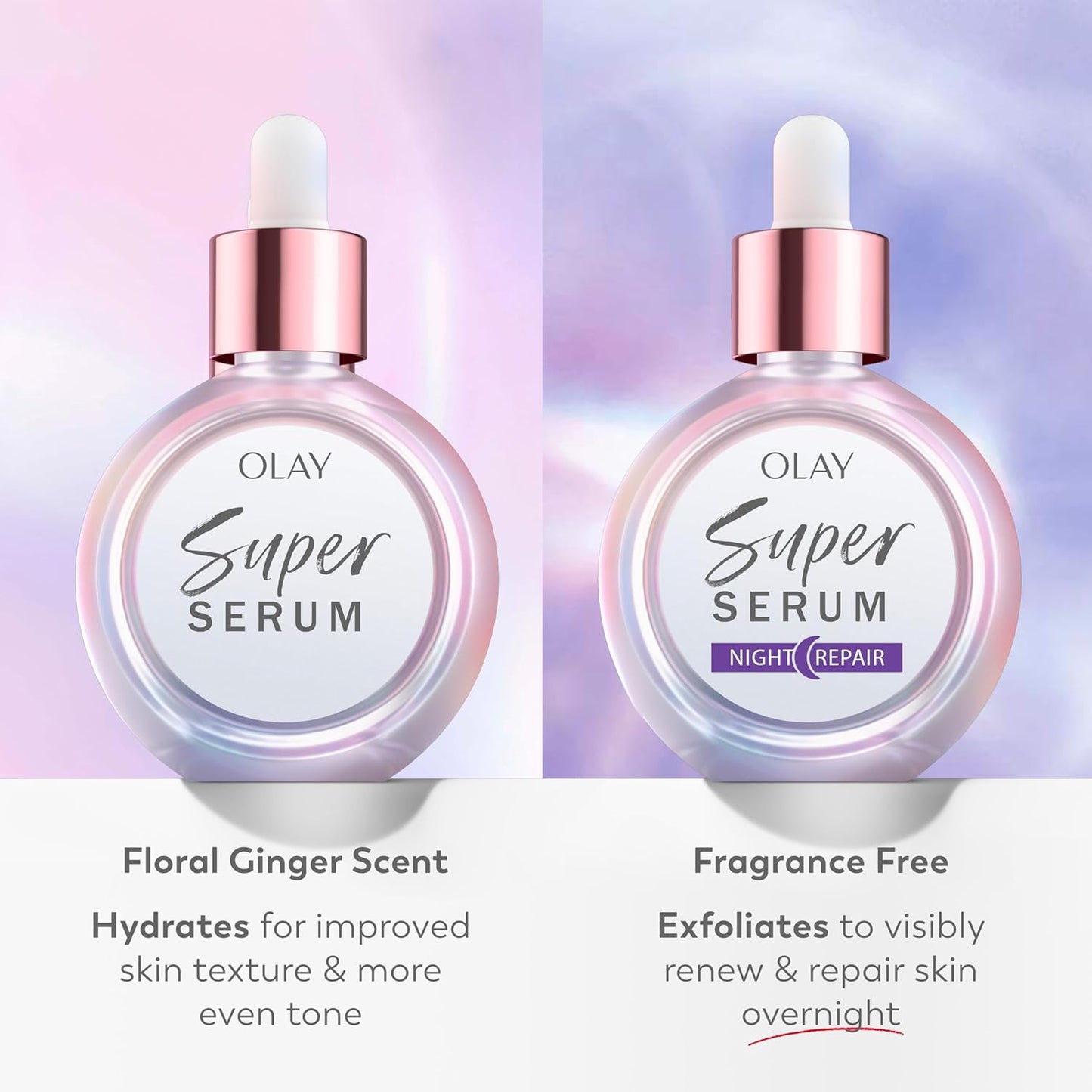 Olay Super Serum - Glow Serum for Face - Activated Niacinamide, Vitamin C & E, Collagen Peptide, AHA - 5-in-1 Benefits - Brightens, Hydrates, Smooths, Firms, Evens Tone, Proactive Anti-Aging, 1.7 Oz