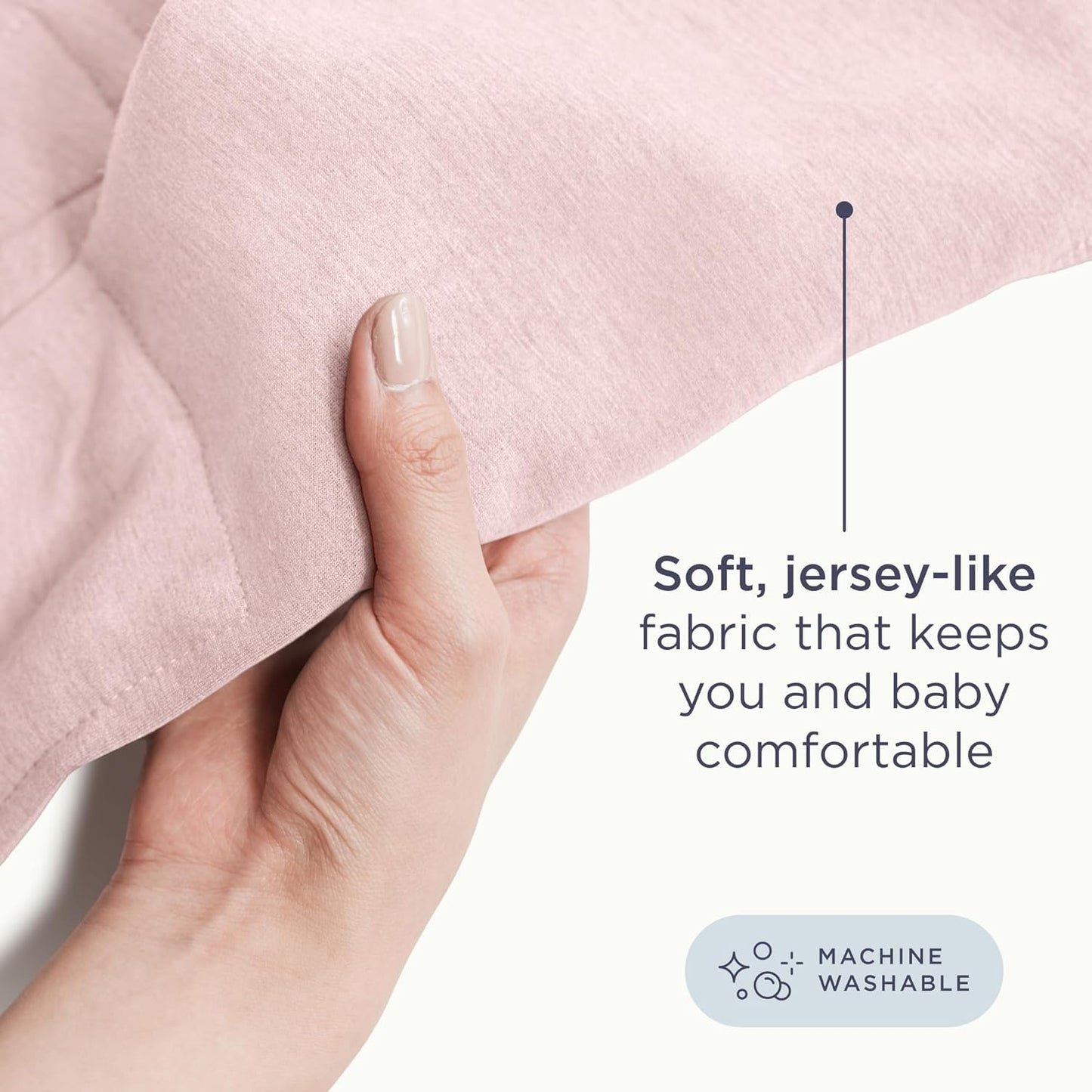 Ergobaby Embrace Baby Carrier Newborn to Toddler - Lightweight Ergonomic Baby Carriers - Cozy Essentials (7-25 Pounds), Ponte Knit, Blush Pink