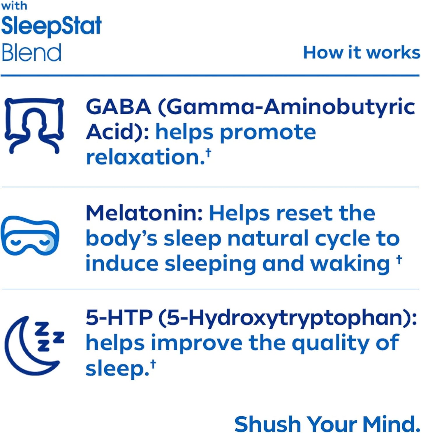 Dream Water Sleep Powder, Sugar-Free, Gluten-Free, Natural Flavors; Blend of 3 Ingredients, GABA, 5mg Melatonin, 5-HPT; Snoozeberry Flavor 10ct