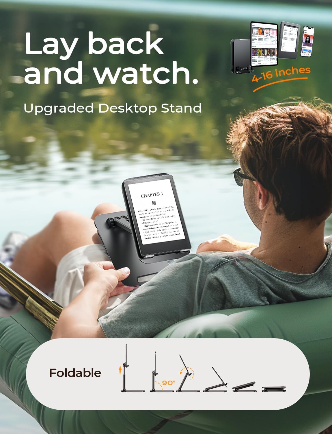 LISEN for iPad Stand Tablet Holder for Desk, Office Desk Accessories for Men Women Kids Tablet Gifts, Office Home Essentials Gadgets Portable Monitor Stand for 2026 New iPad a16 Accessories Switch