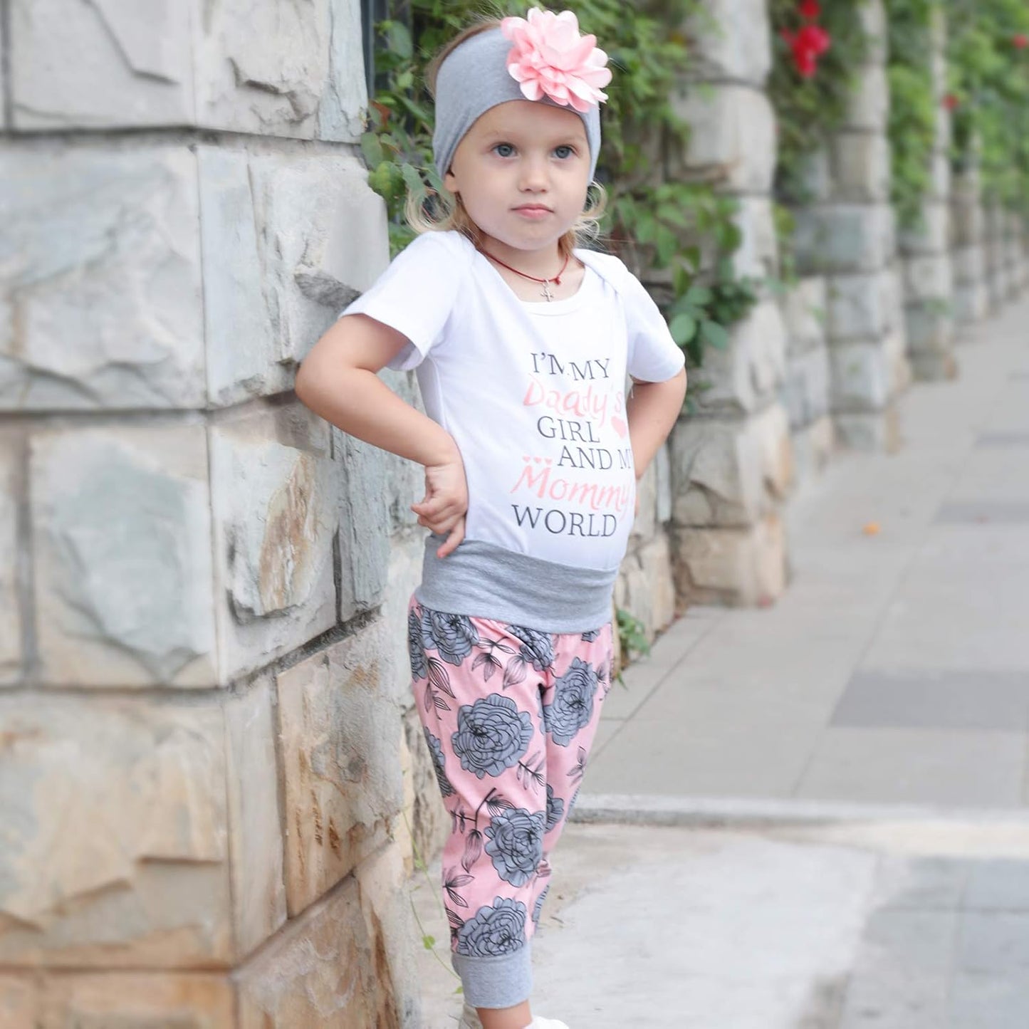Renotemy Newborn Infant Baby Girl Clothes Summer Outfits Infant Romper Pants Cute Toddler Girl Clothes Gift Set