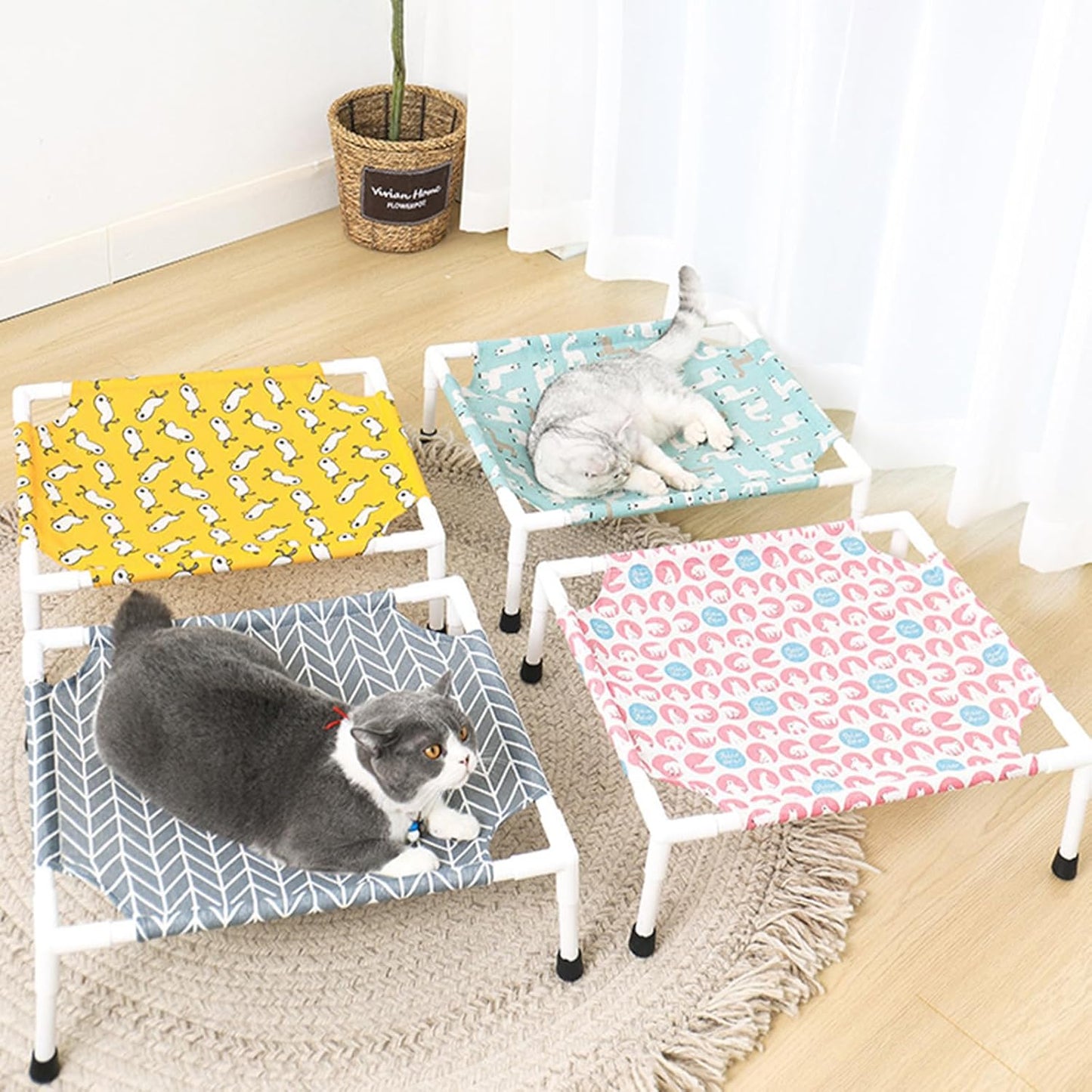 Pet Hammock Cat Puppy and Dogs Replacement Comfortable Cloth Camp Bed Nest Napping Bed for Small Pet Cat Bed Sheets