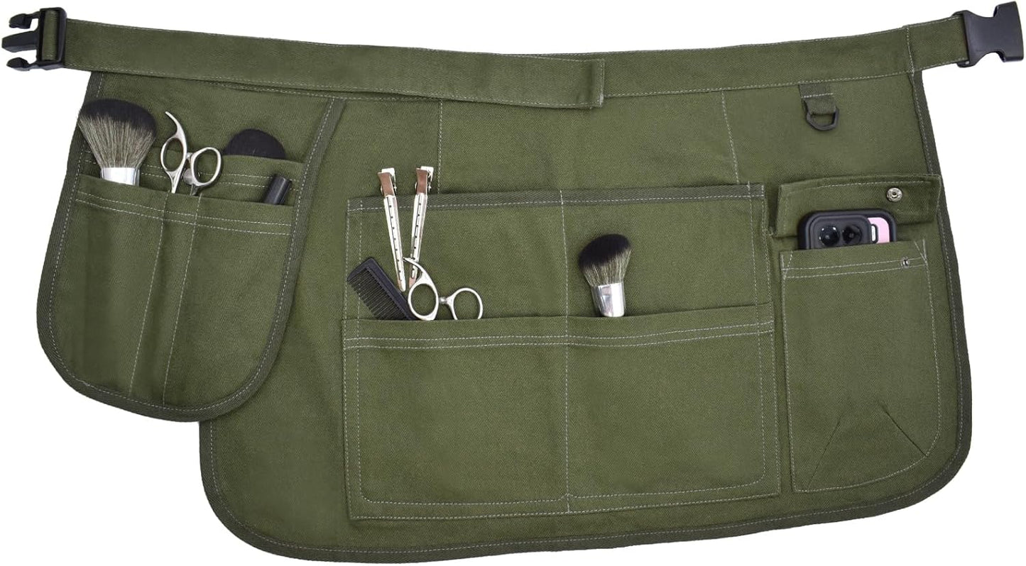 Molaxhome Waist Tool Apron with Multi-Pocket Waitress Server Apron with Adjustable Belt Gardening Aprons
