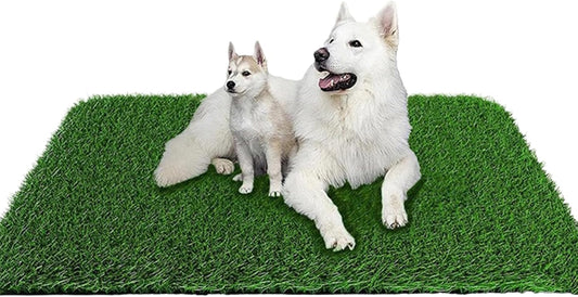 Reusable Grass Potty Pad, Fake Turf Training Pad, Leakproof with Absorbent Core, Comfortable Puppy Toilet Mat , Pet Training Pads with Natural Look, Dog Toilet Pads for Indoor Areas