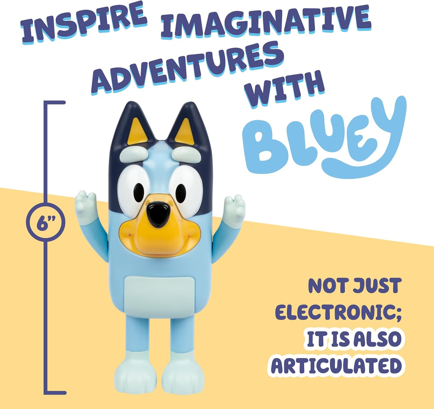Bluey Game Hide and Seek Electronic Figure, Articulated, Musical Kids Figurines with Dance Mode, Interactive Toys for Kids, Toddler Figurine Toys for Ages 3+