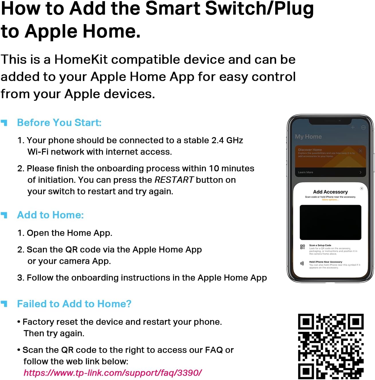 TP-Link Tapo Apple HomeKit Smart Plug Mini, Compact Design, 15A/1800W Max, Super Easy Setup, Works with Siri, Alexa & Google Home, UL Certified, 2.4G Wi-Fi Only, White, Tapo P125(2-Pack)