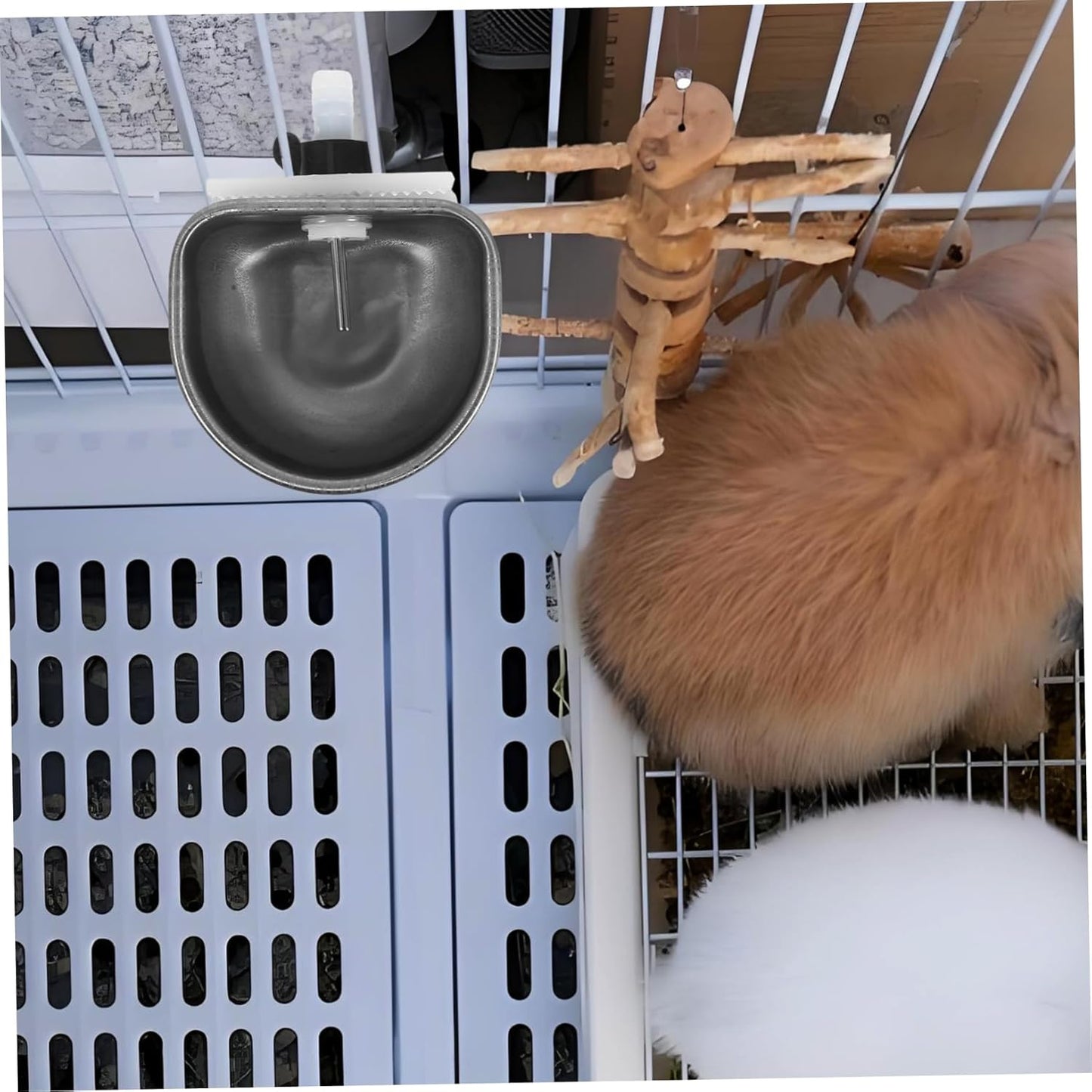 Milisten Automatic Rabbit Water Bowl Stainless Steel Self Watering Feeder for Small Pets Ergonomic Design for Cages Durable and Easy to Clean Optimal Capacity for Daily Hydration Needs