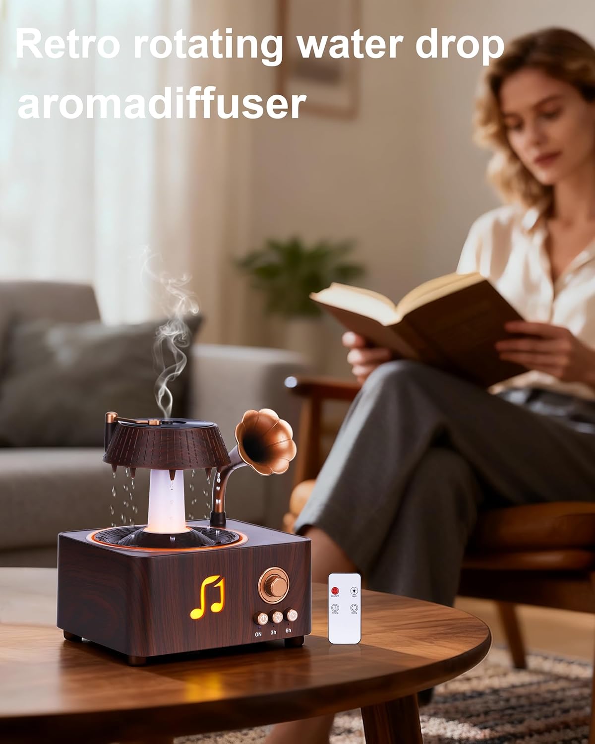 Essential Oil Diffuser, Humidifiers For Bedroom, 250ml Cool Mist Rain Diffuser, 7 Colors LED Ambient Light & Auto Shut-Off When Water Runs Out, for Office, Study Room, Yoga, Relaxation & Home