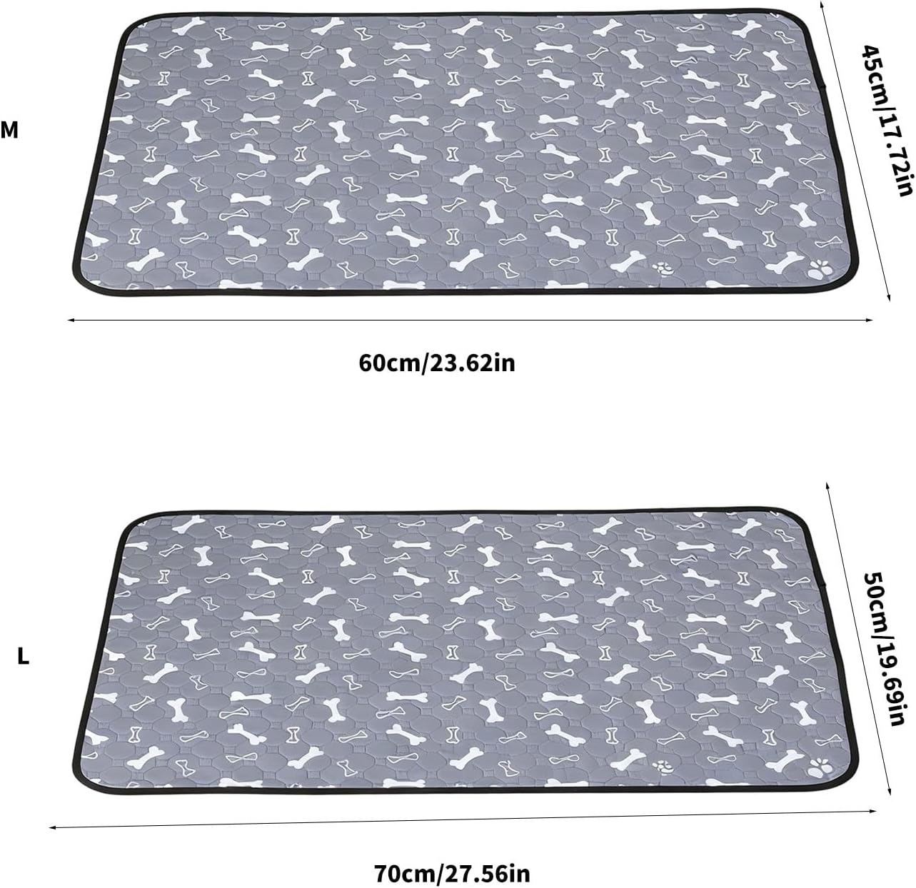 Pet Floor Mat Training Pee Pad Heavy Duty Polyester Absorbent Anti Skid Base Ideal for Indoor Dog Use Leak-Proof Pet Training Pad for Dog Indoor Use