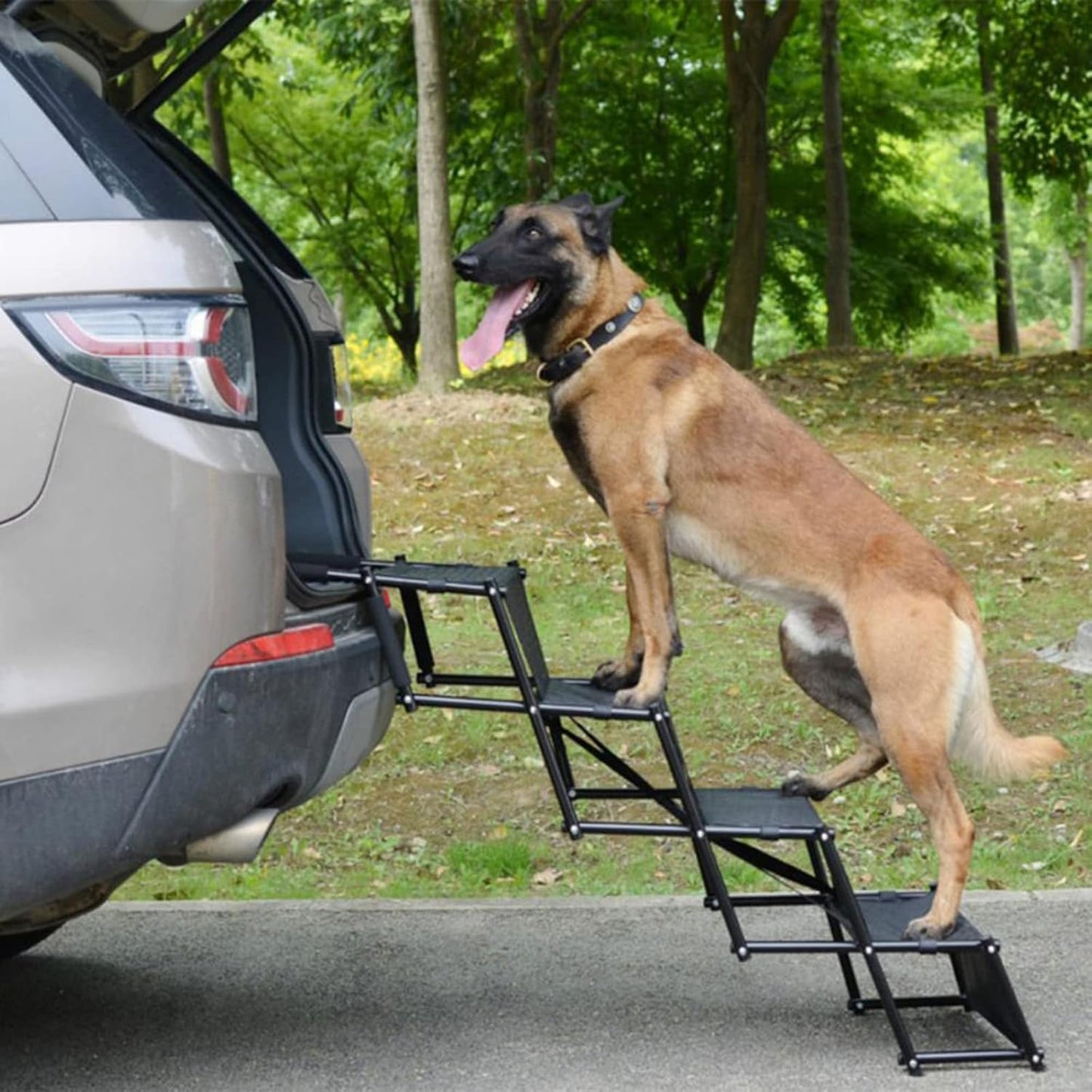 Dog Ramp for Cars Side Door Back Seat, Portable Lightweight Pet Ramps, Stable Foldable Dog Stairs for High Beds, Trucks, Car, Dog Steps Traveling for Medium Large Dogs