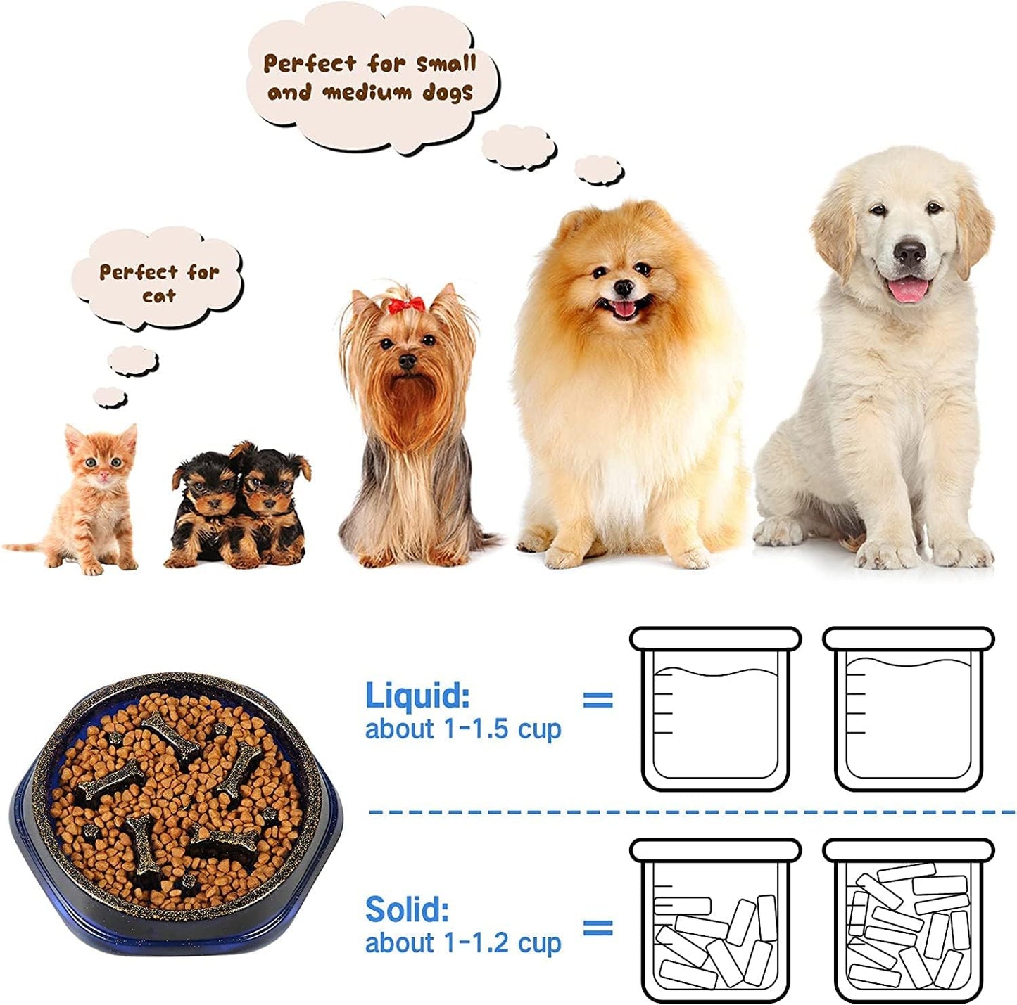 Pet Bowl Silicone Mold, Dog Cat Food Bowls Slow Feeder Silicone Molds for Epoxy Resin Casting, DIY Pet Food Puzzle Bowls Dishes Mould for Small Medium Dogs Cats