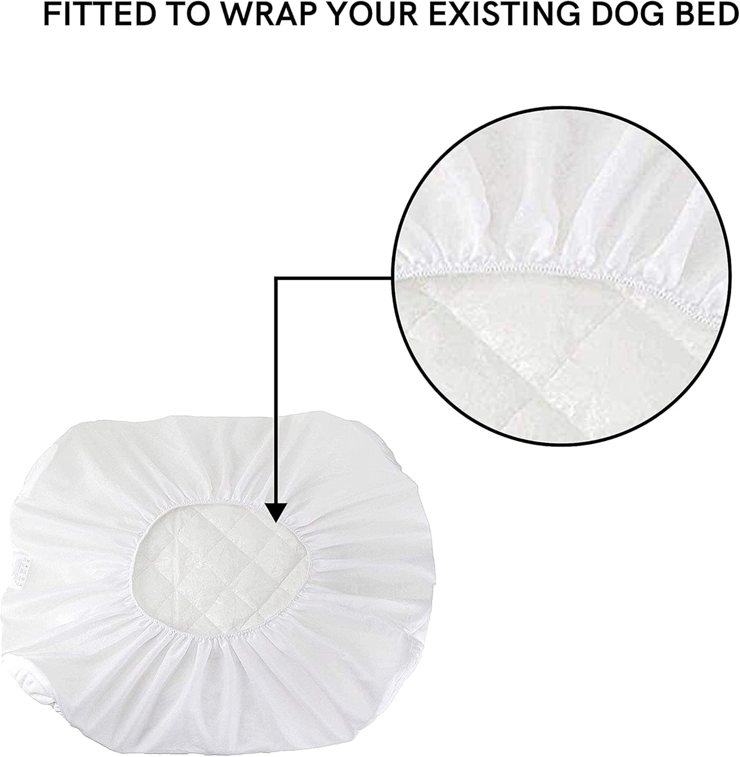 Midlee Quilted Waterproof Dog Bed Cover - Mattress Protector (24" x 18")