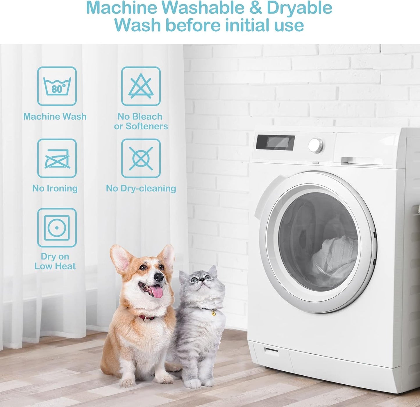 Avont Washable Pee Pads for Dogs, 2 Pack Reusable Puppy Pads Waterproof Pet Whelping Pad, 34" x 36" Highly Absorbent Potty Training Incontinence Mat for Crate Playpen Kennel