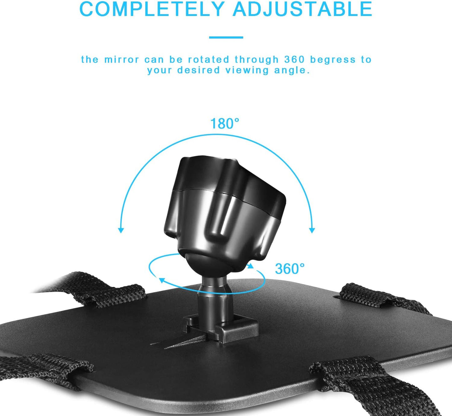 Baby Car Mirror, DARVIQS Car Seat Mirror, Safely Monitor Infant Child in Rear Facing Cars Seat, Wide View Shatterproof Adjustable Acrylic 360°for Backseat, Crash Tested and Certified for Safety