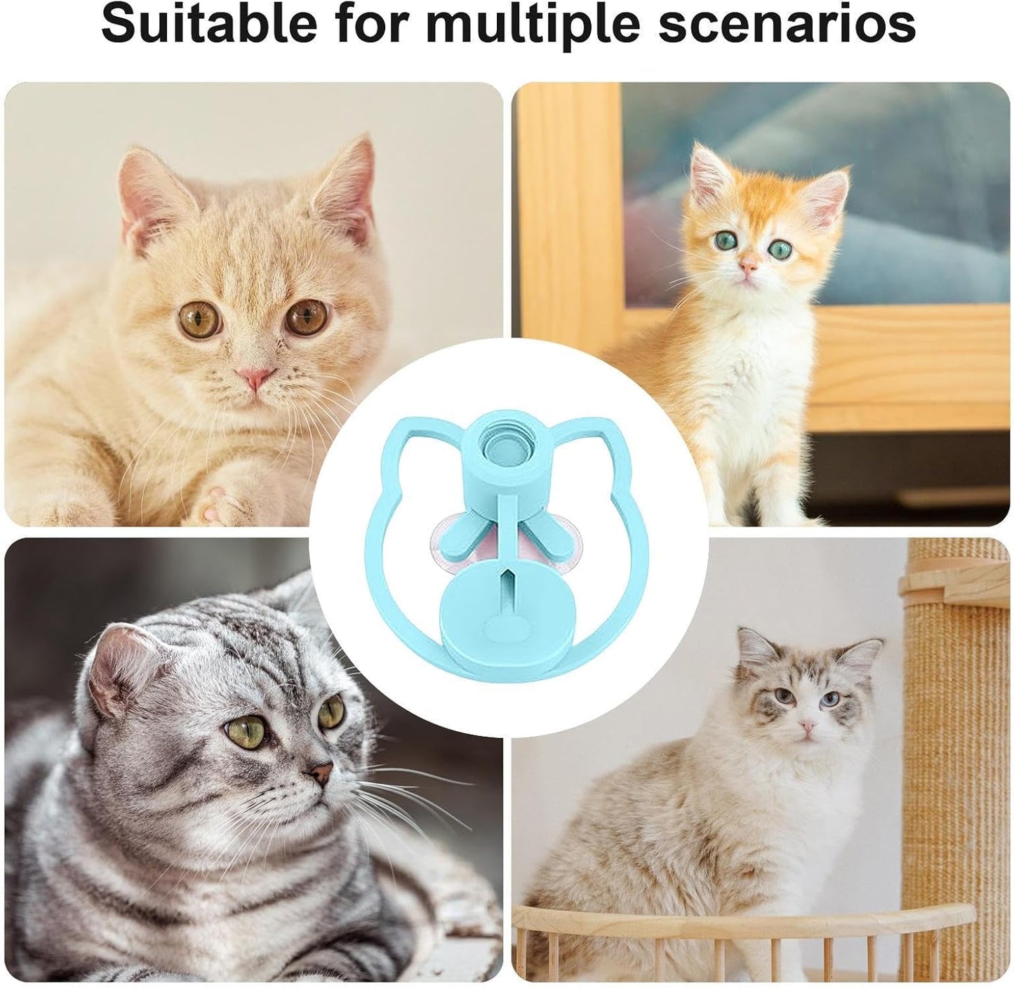 Cat Drink Dispenser Stand,Suction Cup Portable Rack | Kitten Water Bottle Basin Stand | for Puppy Kitten Small Medium Large Breed Balcony Home Travel Indoor Outdoor