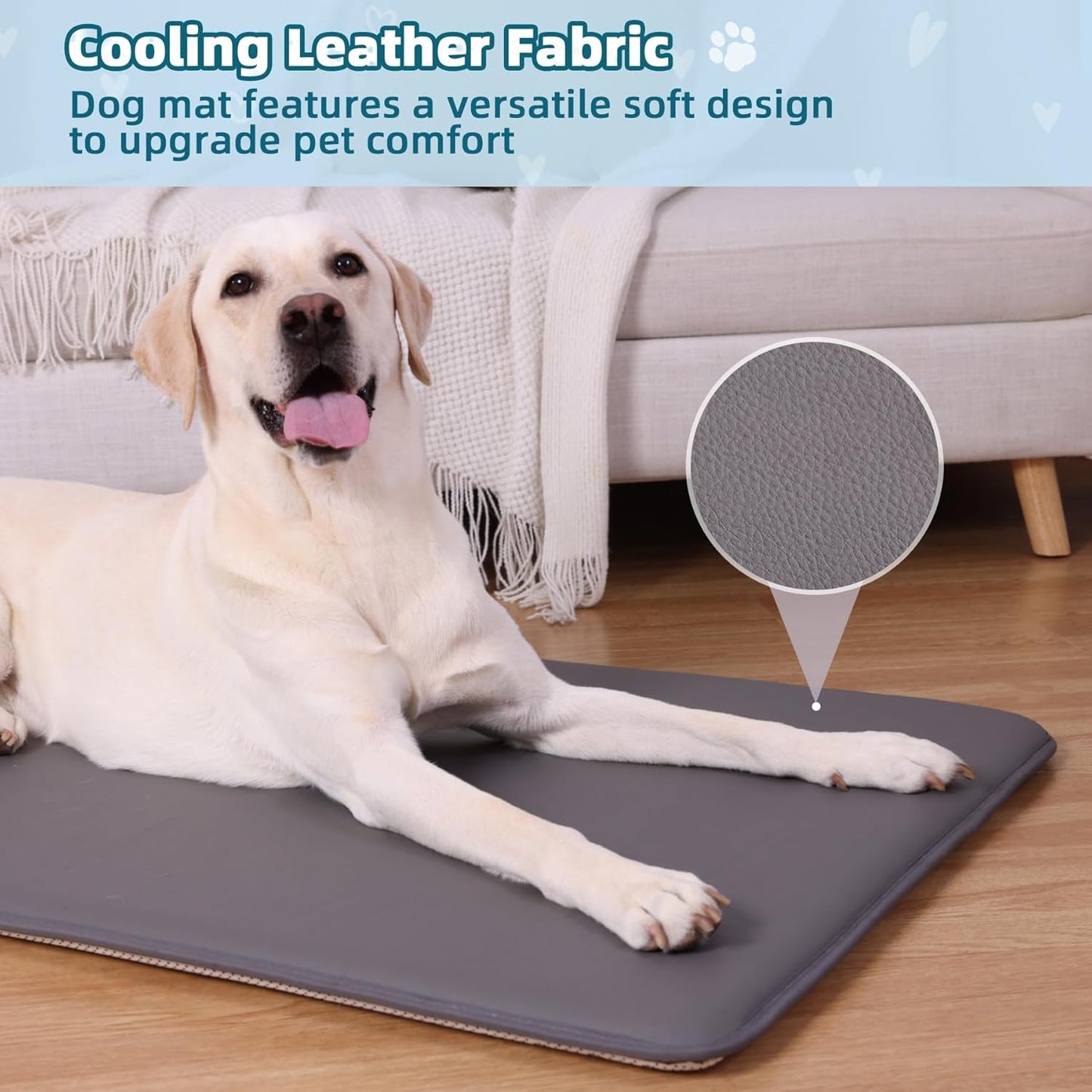 Large Dog Crate Pad Bed, Waterproof Outdoor Pet Bed for Large Dogs, Cooling Pet Bed with High Resilience Foam,Wipe Clean & Easy Rinse, Anti Slip 41 inch Graphite Grey
