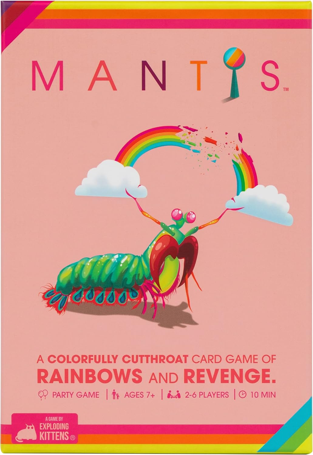 Exploding Kittens Mantis 2-6 Players - Ages 7+ - 10 Minutes to Play - Cutthroat Matching Card Game - Party Game, Family Game Night, Kid and Adult Card Game