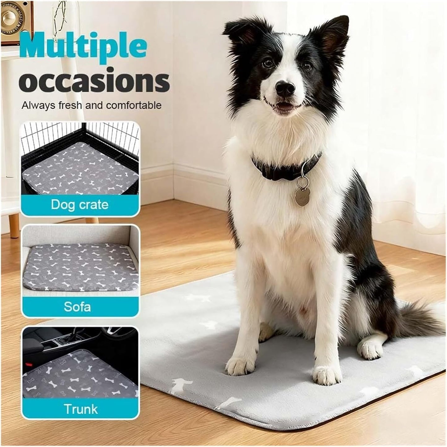 Puppy Pads for Dogs, 2026 New Washable Puppy Pads with Pheromones, Pee Pads for Dogs & Cats, Durable Leak-Proof Pet Training Pads for Home & Travel, Reusable(Gray,27.6" x 31.5")