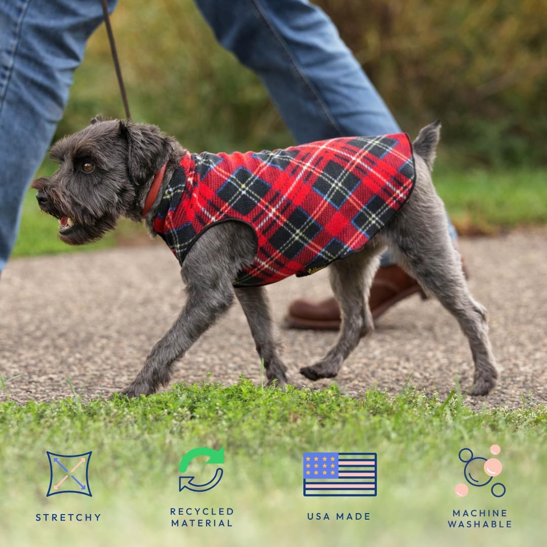 Goldpaw Stretch Fleece Dog Sweater - with Spandex for 4-Way Stretch - Soft, Comfortable Dog Coat - Machine Washable - Made in the USA - Rose - Size 6