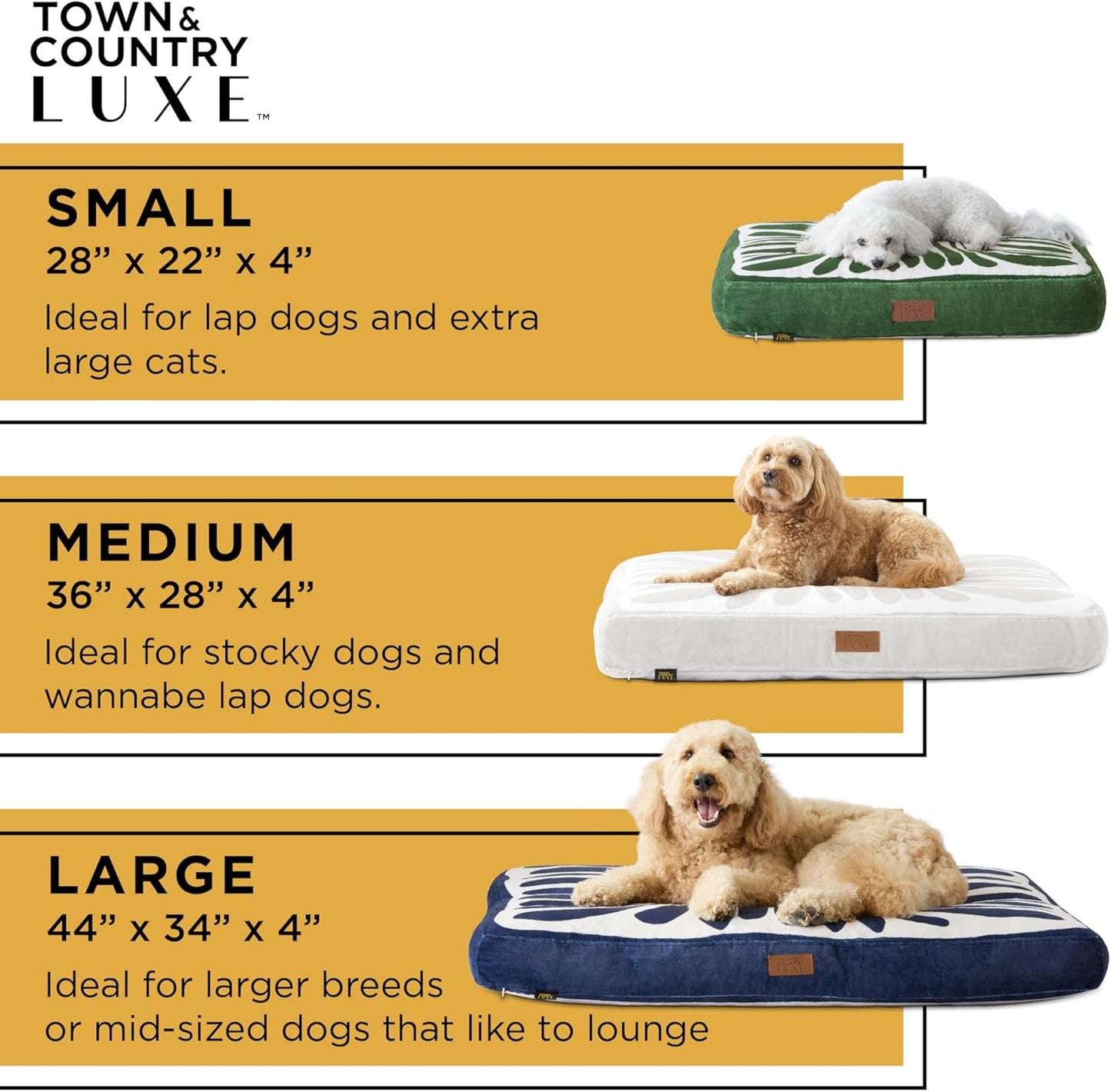 Town & Country Luxe CuddleTown Matisse Everwash® Pillow Pet Bed, Water Repellent Floor Pillow, Machine Washable Cover, Soft & Calming, Taupe, Medium 36"x28"x4"