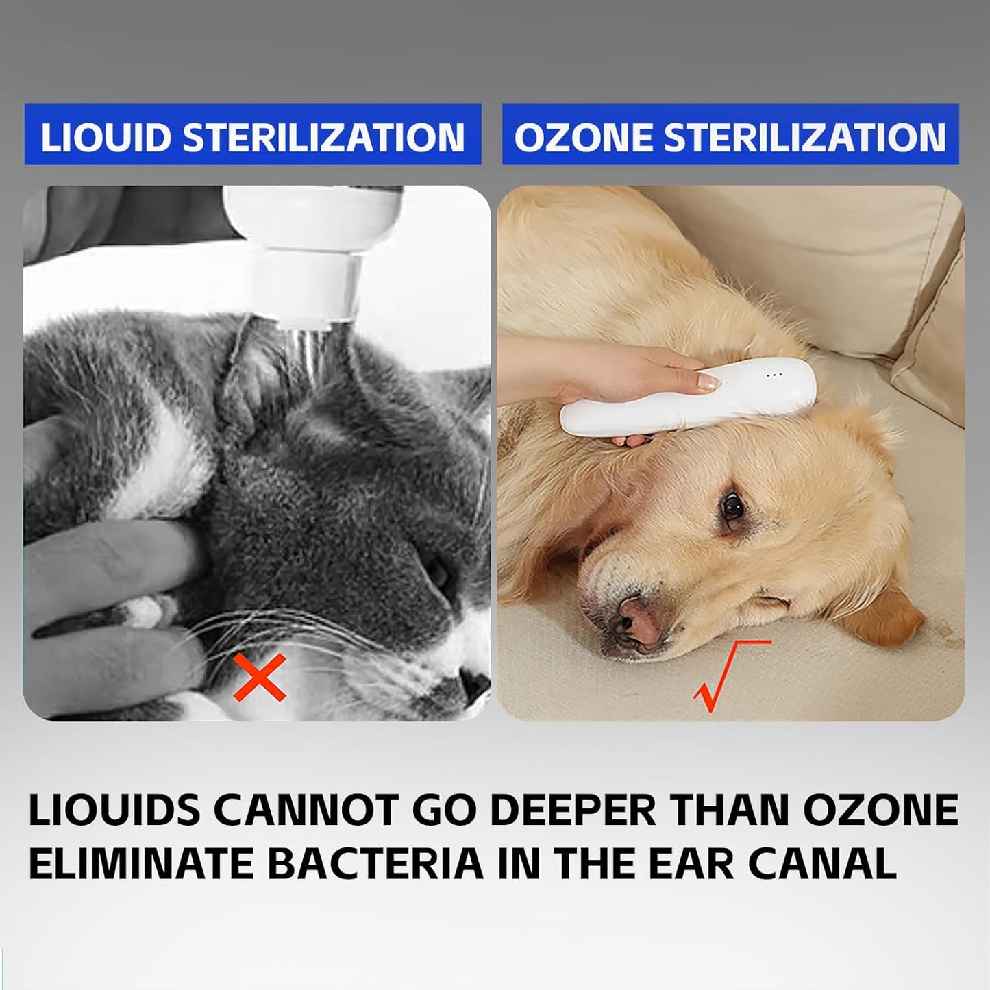 Ear Care Pro for Cats & Dogs- Soothing Relief from Ear Mite & Tick at-Home Ear Comfort with Ozone Technology Cleans Ears & Prevents Infections