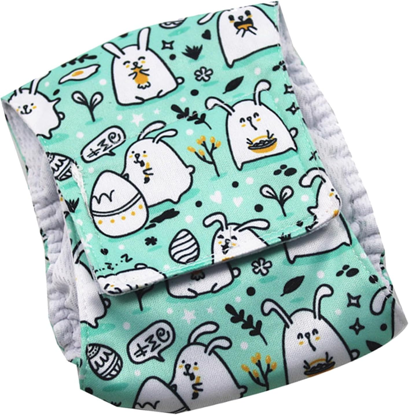 Male Dog Diapers Reusable Washable Super Absorbent Leakproof Adjustable Belly Bands for Male Dogs Pets Pee Wrap Nylon Material (Rabbit L)